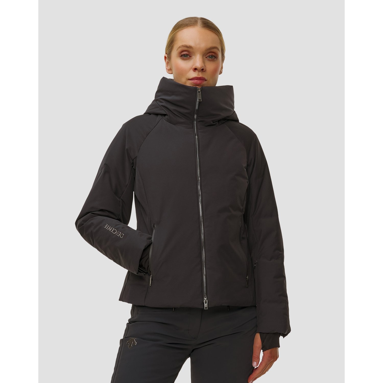 Kurtka Narciarska Puchowa Damska Descente Double Collar Jacket Czarna
