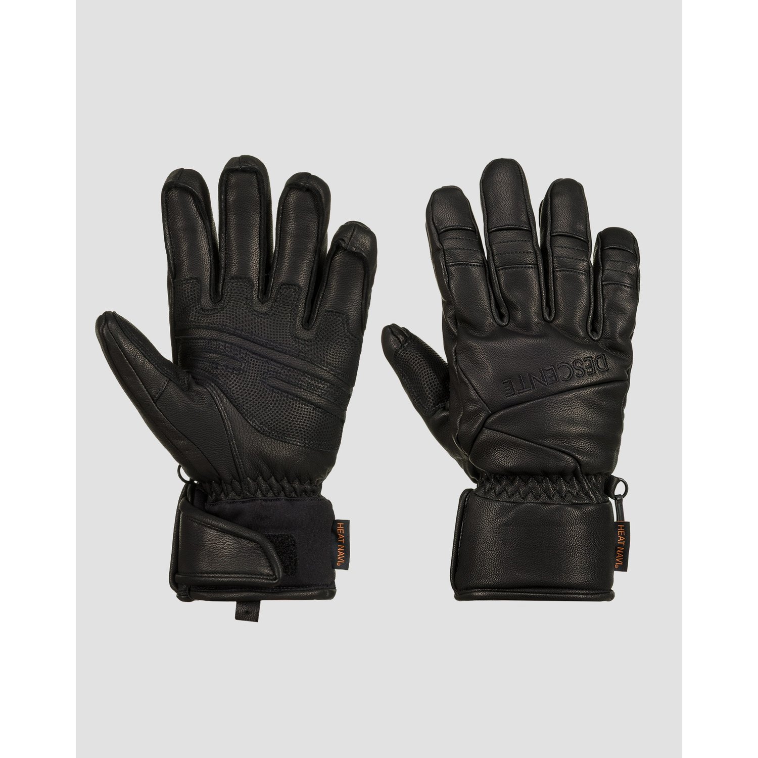Rękawice Narciarskie Męskie Descente Leather Glove Czarne