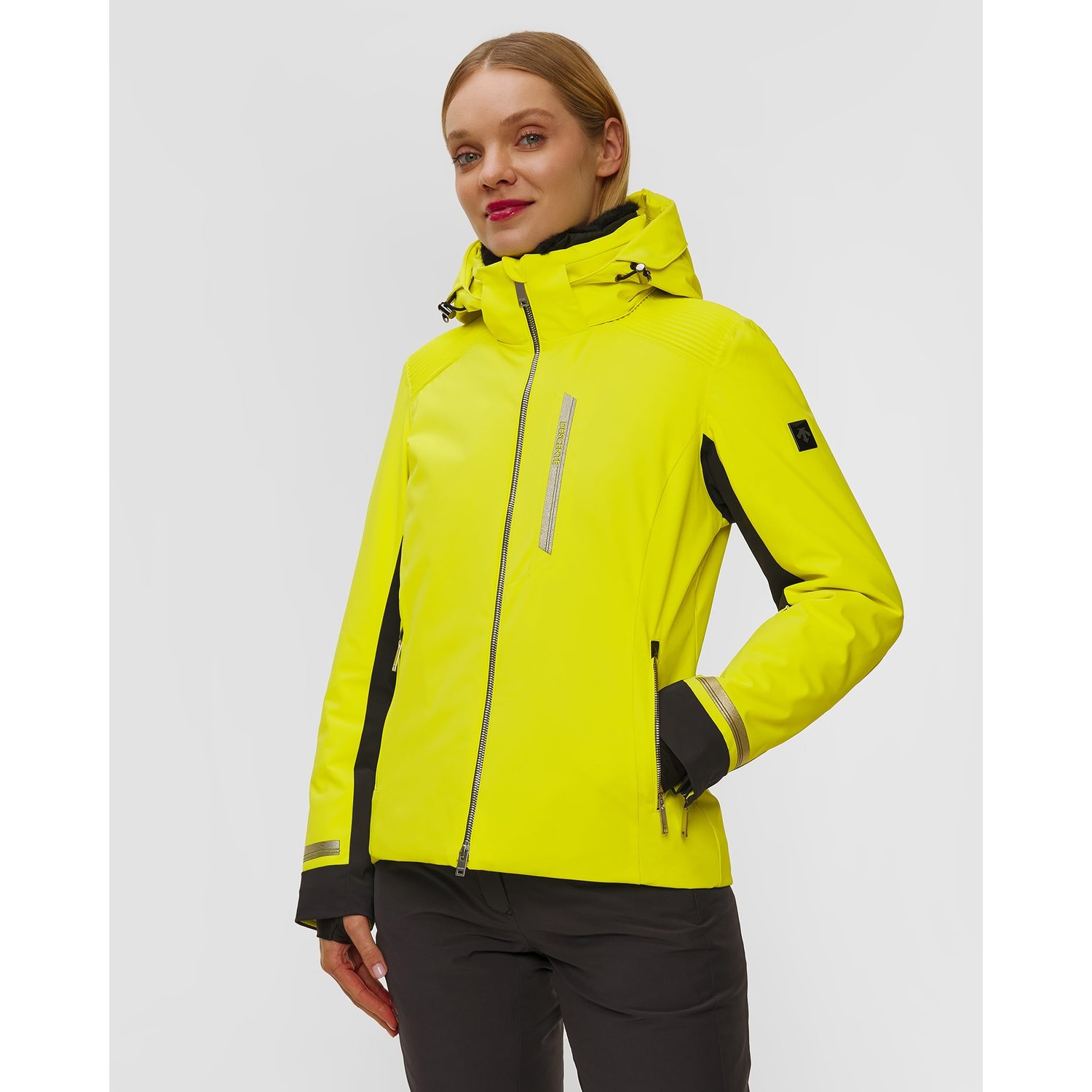 Kurtka Narciarska Damska Descente Shirring Jacket żółta