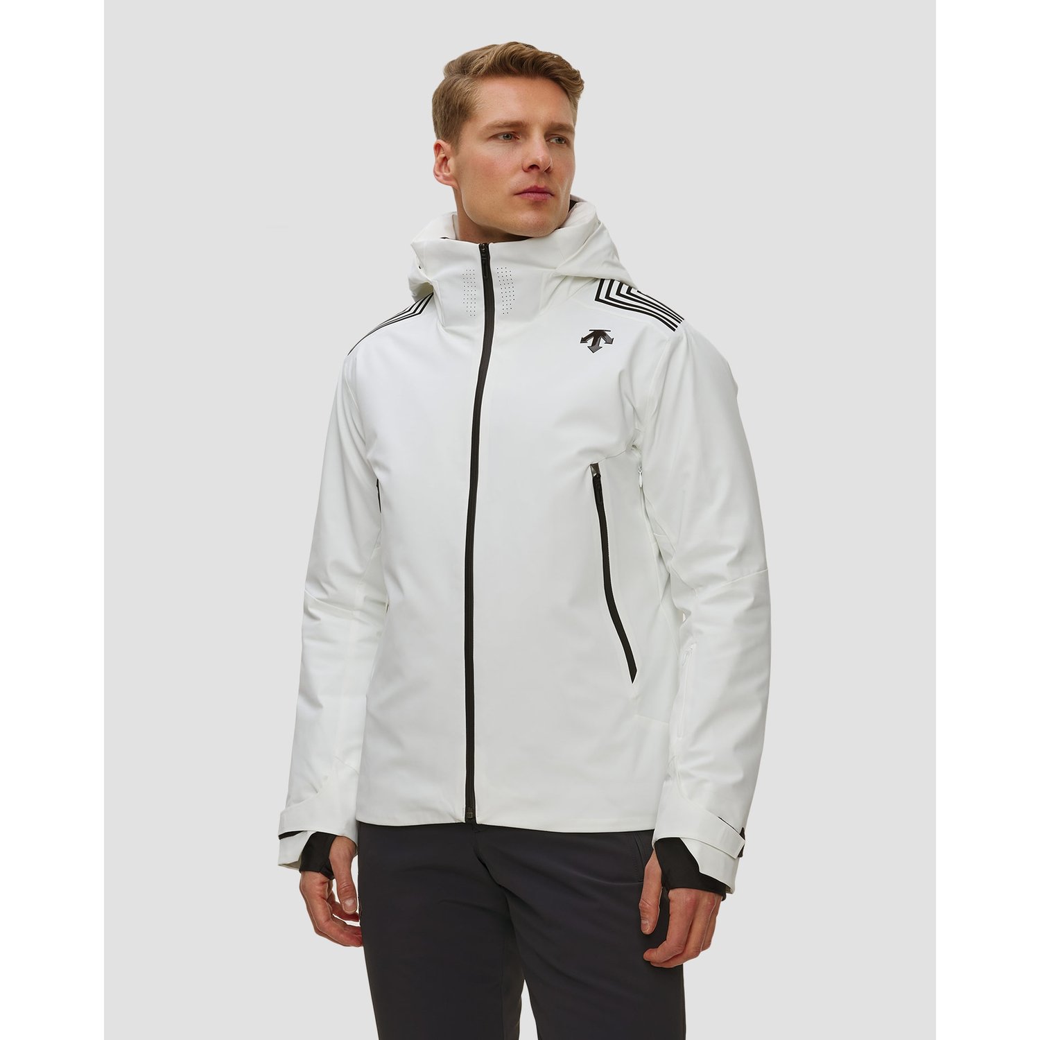 Kurtka Narciarska Męska Descente Finder Biała