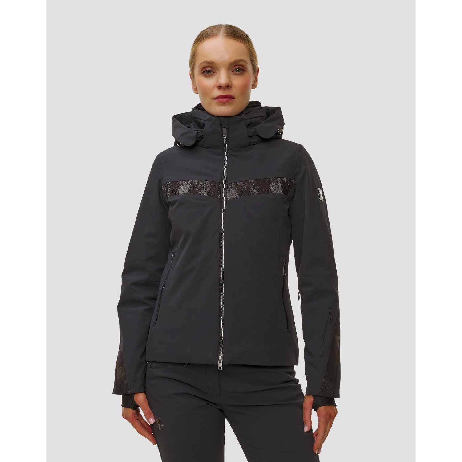 Kurtka Narciarska Damska Descente Glitter Line Jacket Czarna