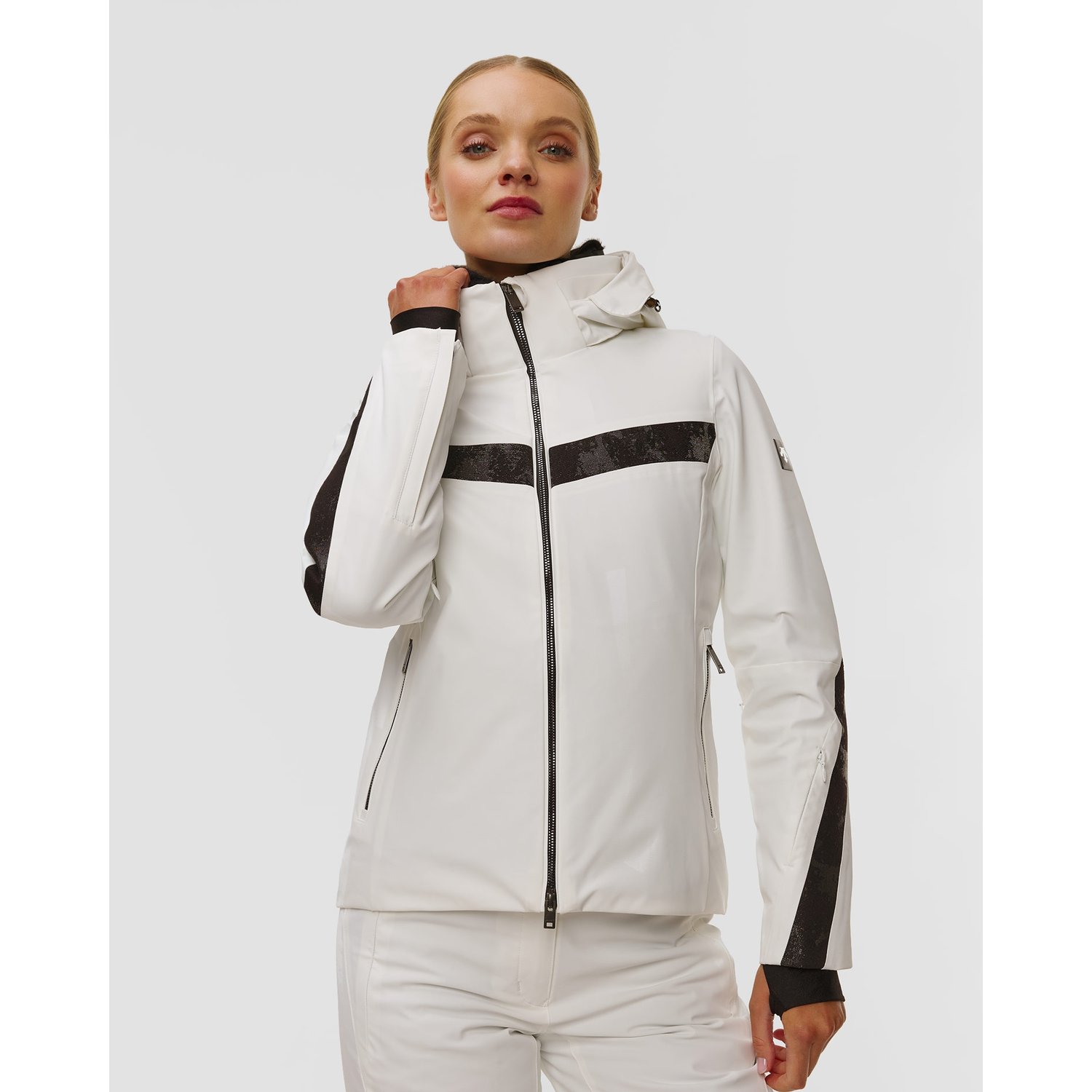 Kurtka Narciarska Damska Descente Glitter Line Jacket Biała