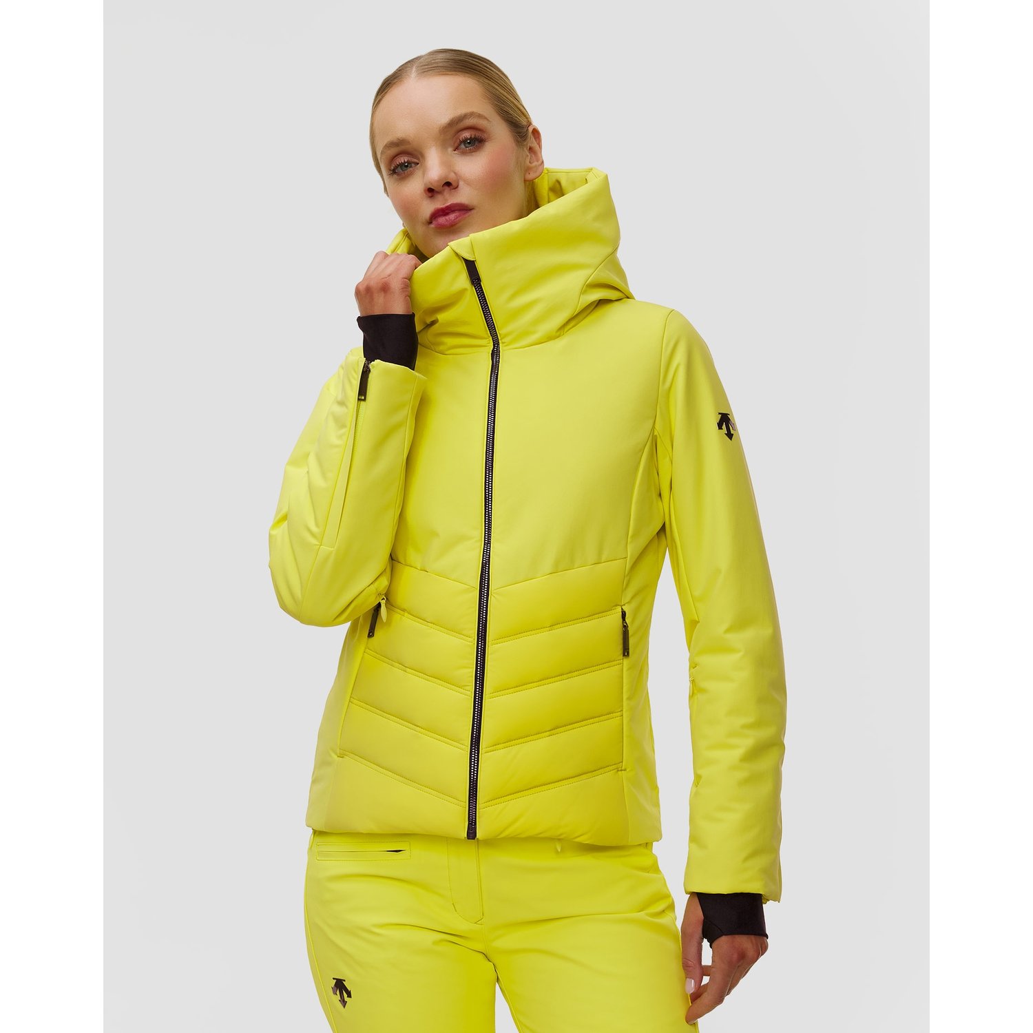 Kurtka Narciarska Damska Descente Puff Jacket żółta