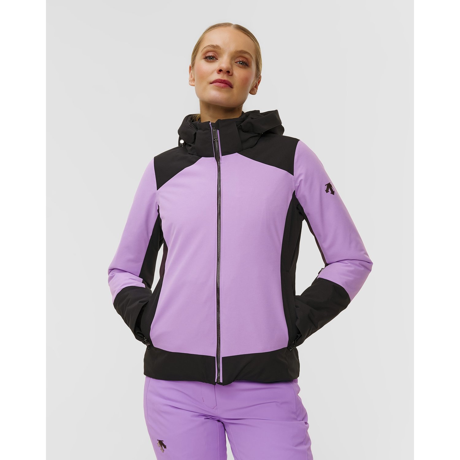 Kurtka Narciarska Damska Descente Insulated Jacket Fioletowo-czarna