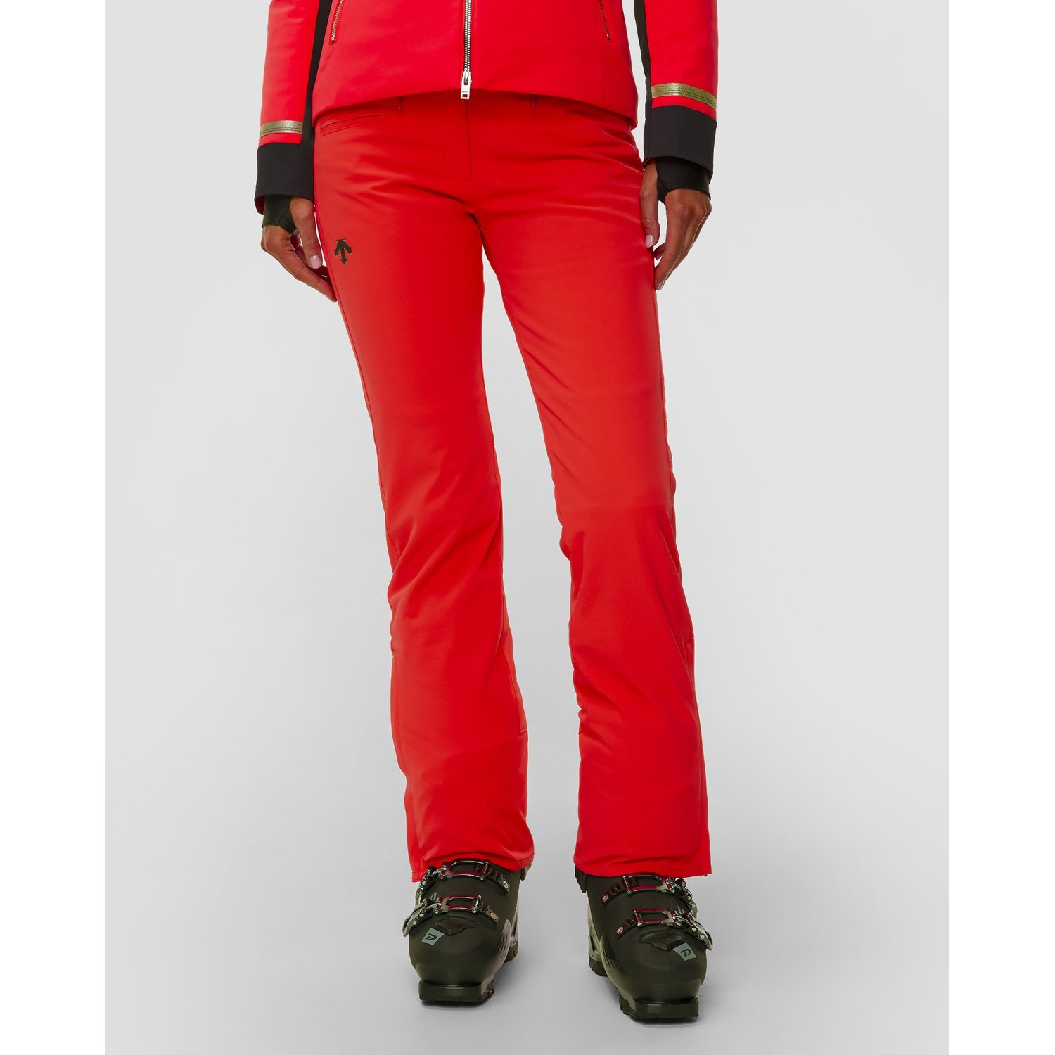 Spodnie Narciarskie Damskie Descente Insulated Pants Czerwone