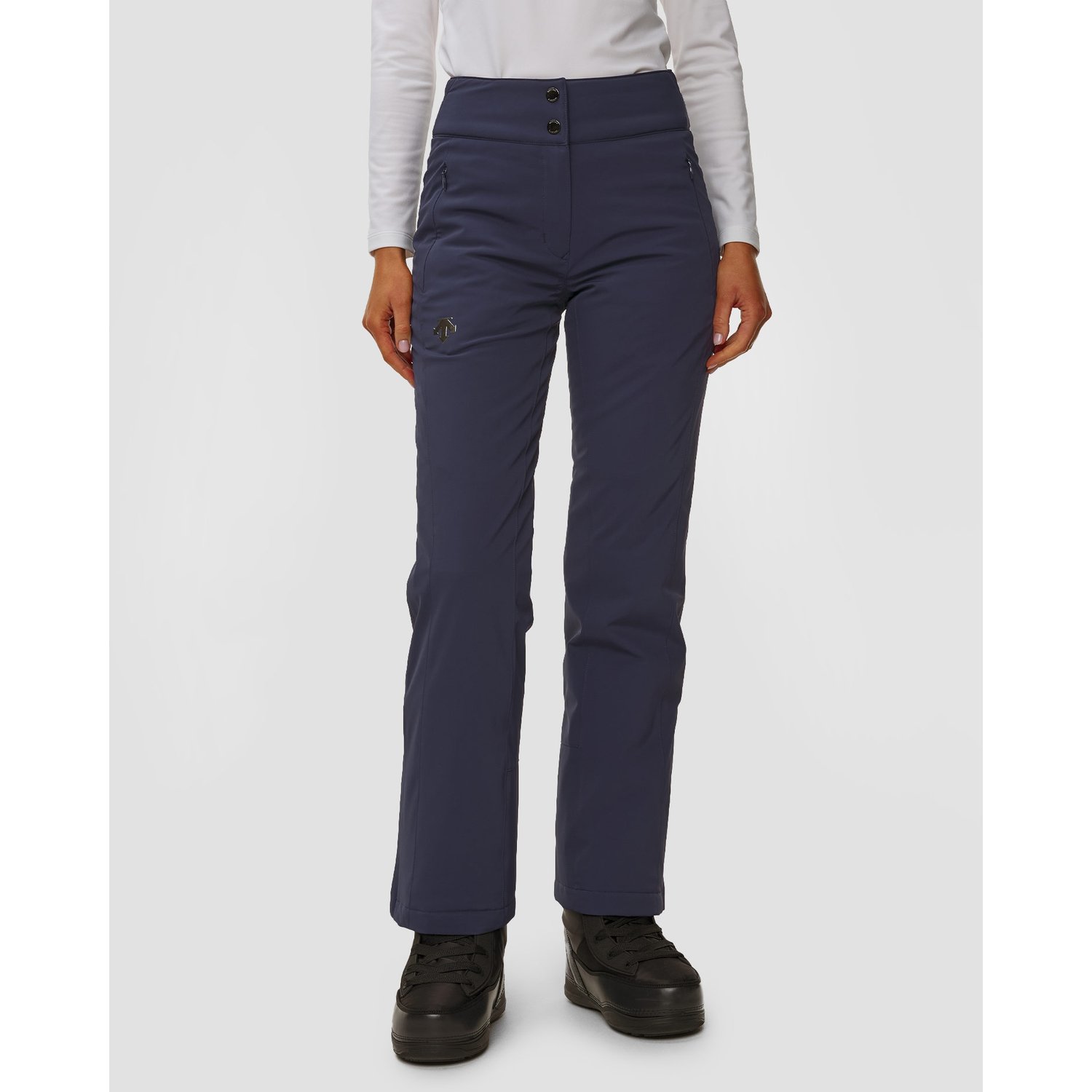 Spodnie Narciarskie Z Wysokim Stanem Damskie Descente Insulated Pants Granatowe