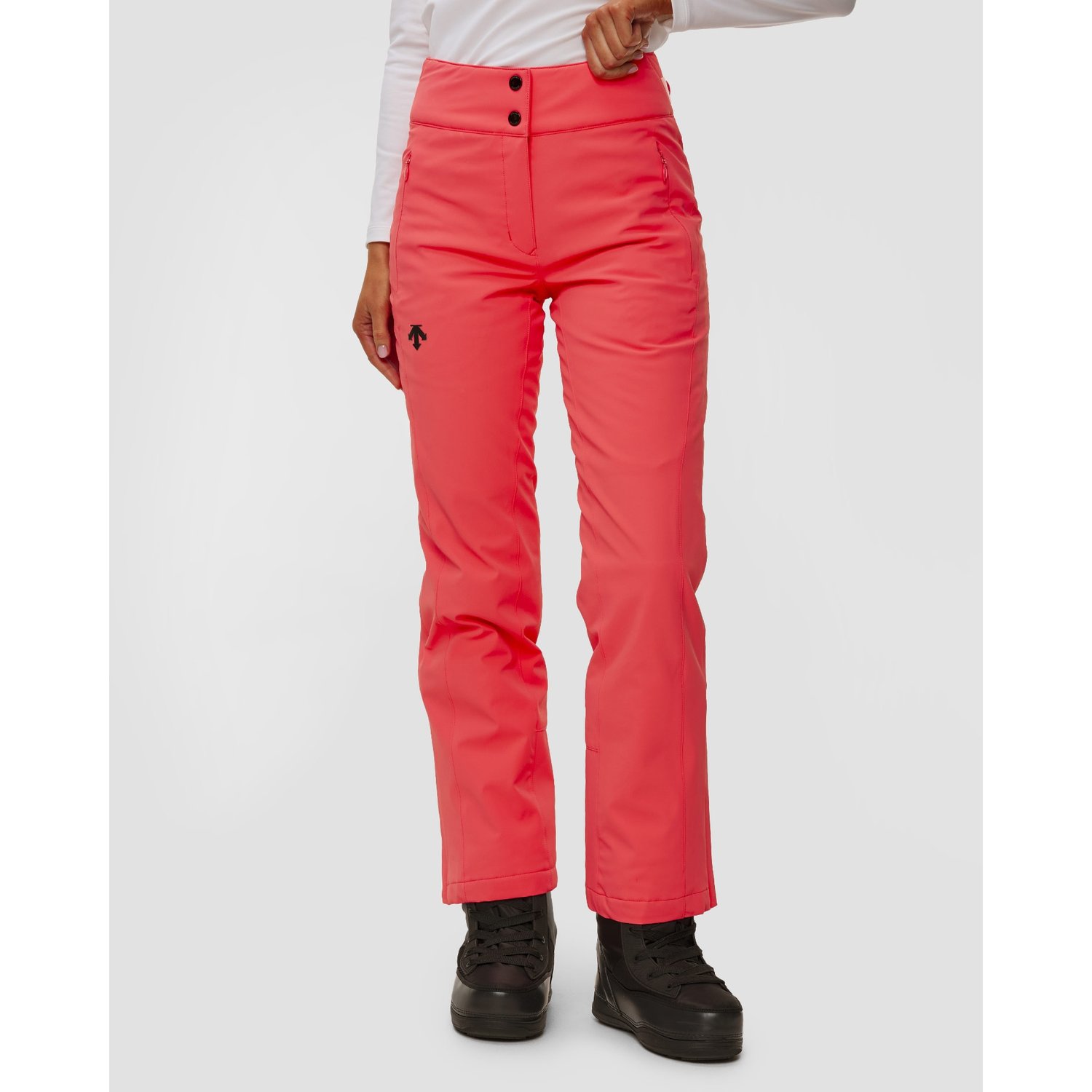 Spodnie Narciarskie Z Wysokim Stanem Damskie Descente Insulated Pants Różowe