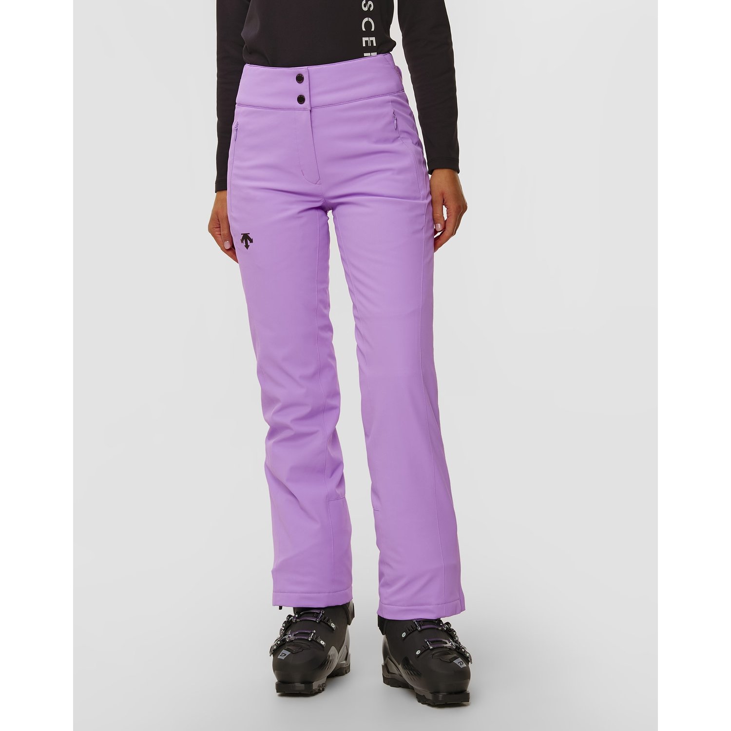 Spodnie Narciarskie Z Wysokim Stanem Damskie Descente Insulated Pants Fioletowe