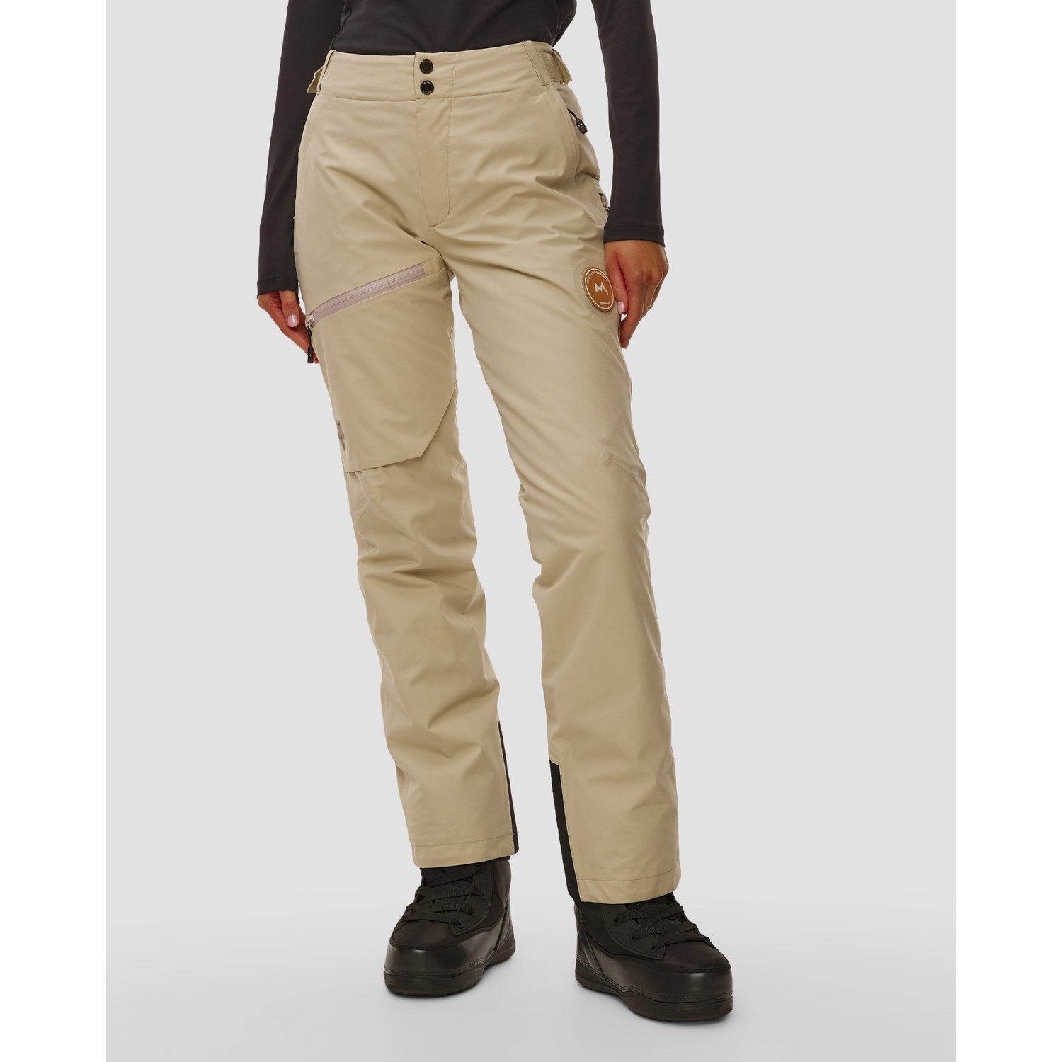 Spodnie Narciarskie Damskie Descente Ski Pants Beżowe