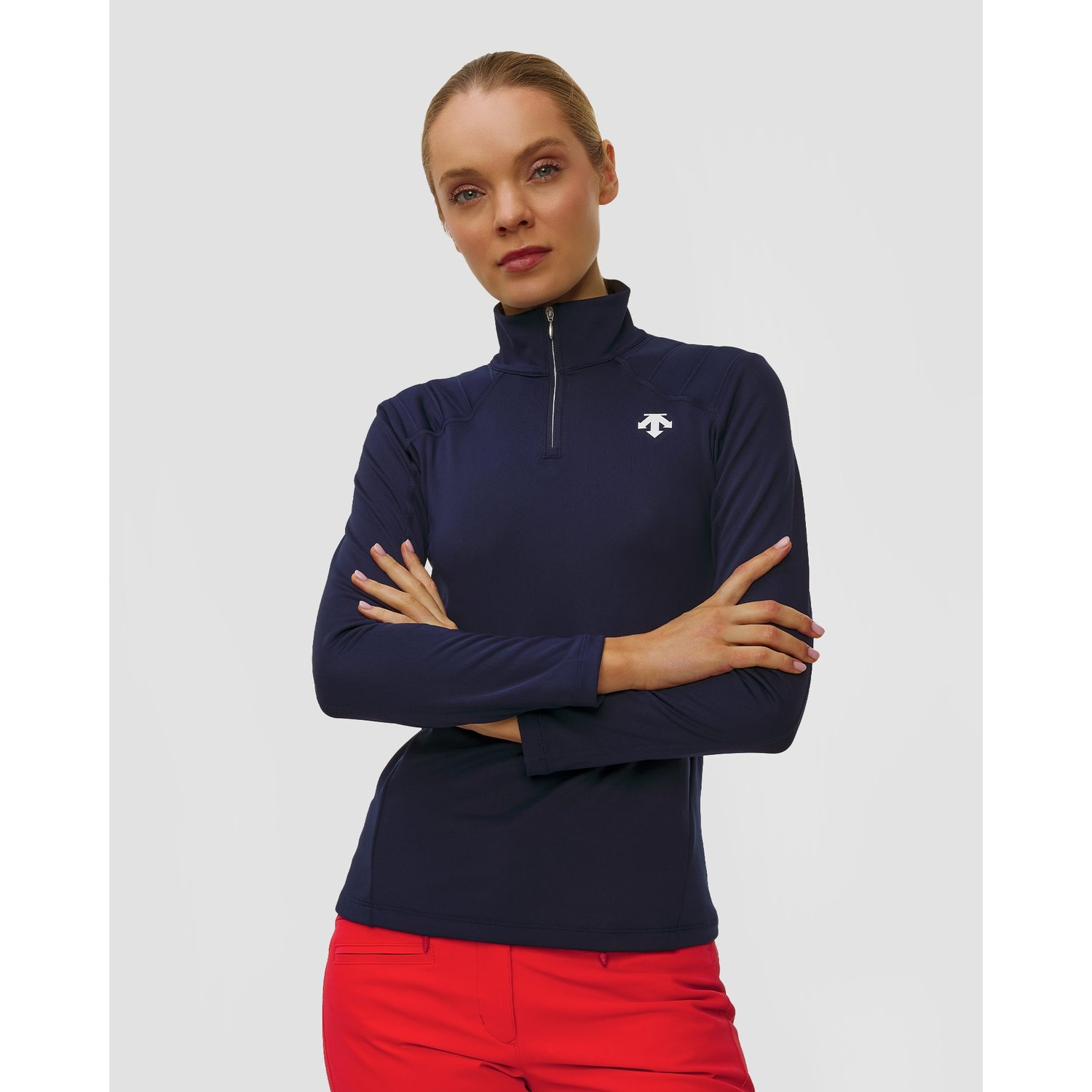 Golf Narciarski Damski Descente Womens T-neck Granatowy