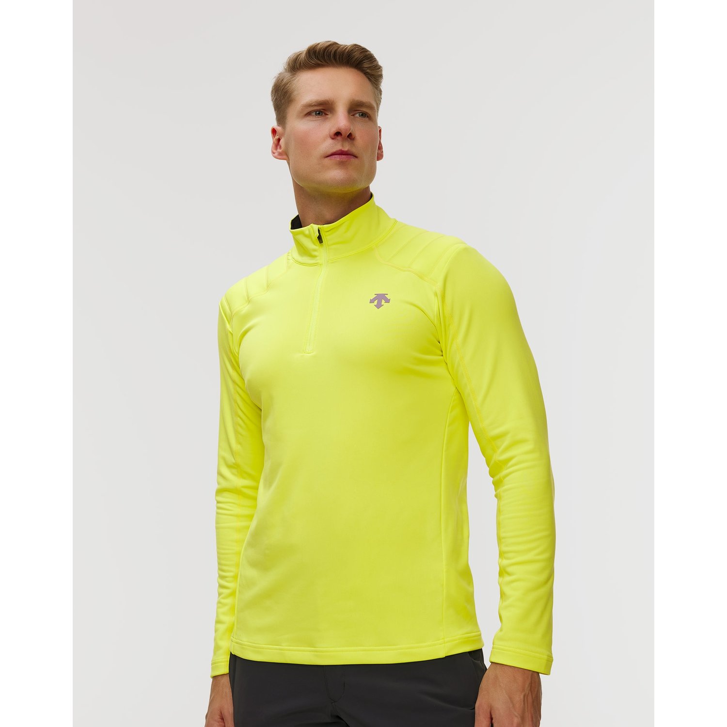Golf Narciarski Męski Descente Mens T-neck żółty