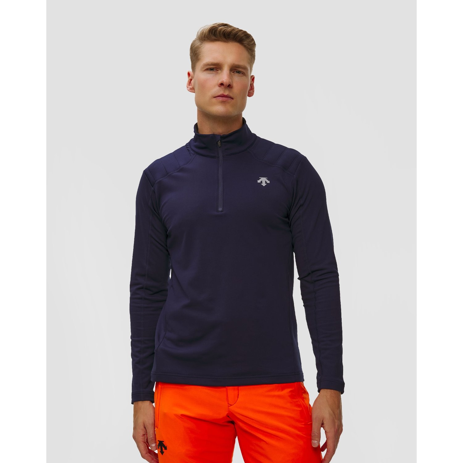 Golf Narciarski Męski Descente Mens T-neck Granatowy