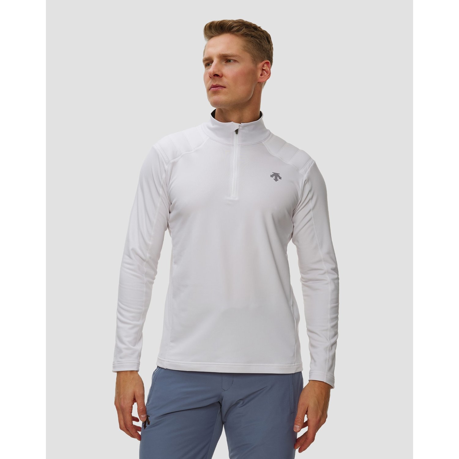 Golf Narciarski Męski Descente Mens T-neck Biały