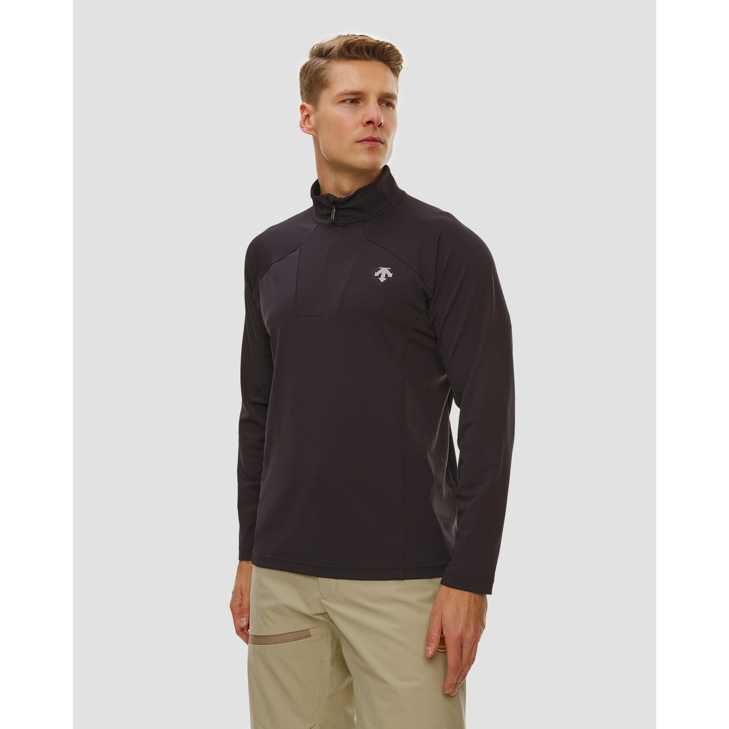 Golf Narciarski Męski Descente Classic T-neck Czarny
