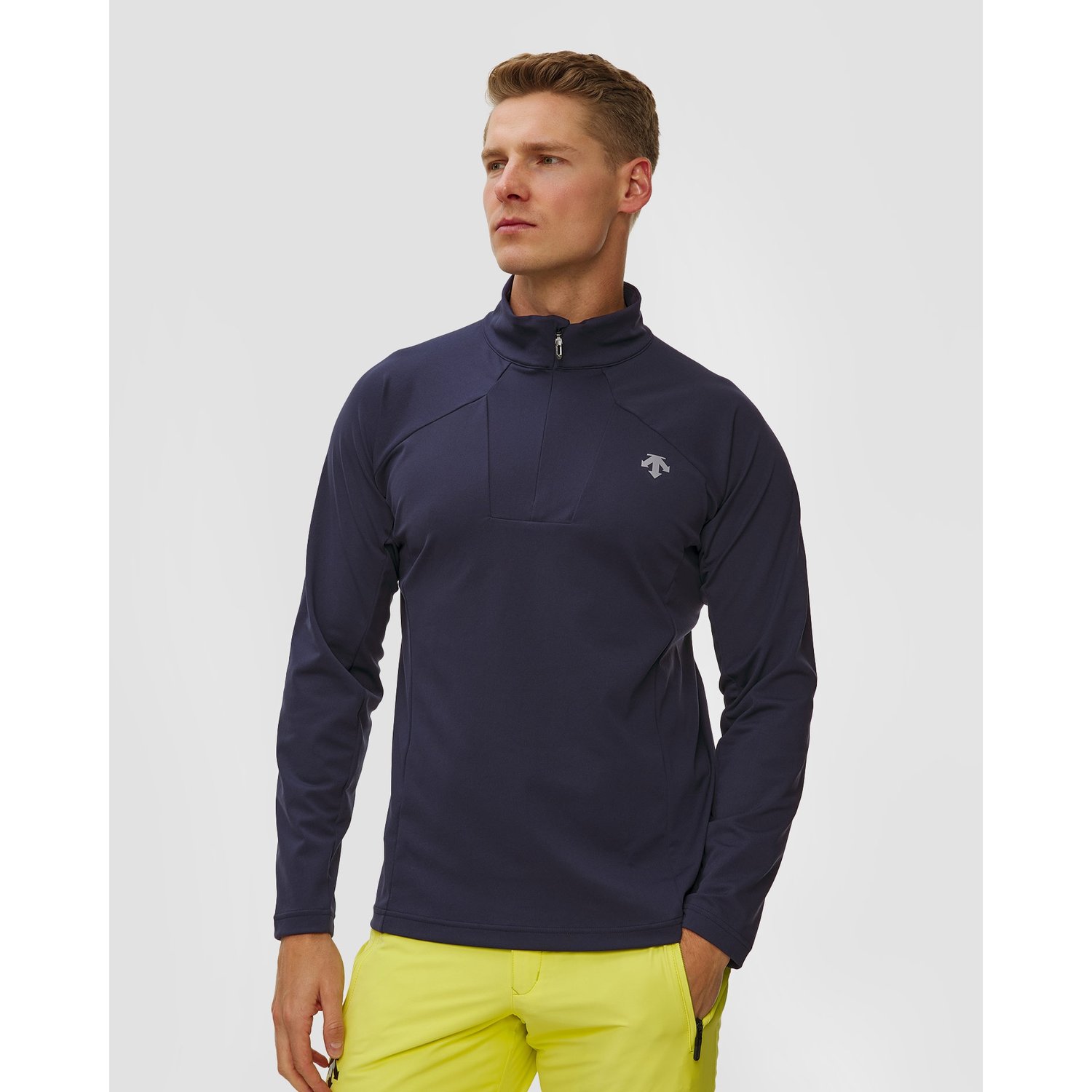 Golf Narciarski Męski Descente Classic T-neck Granatowy