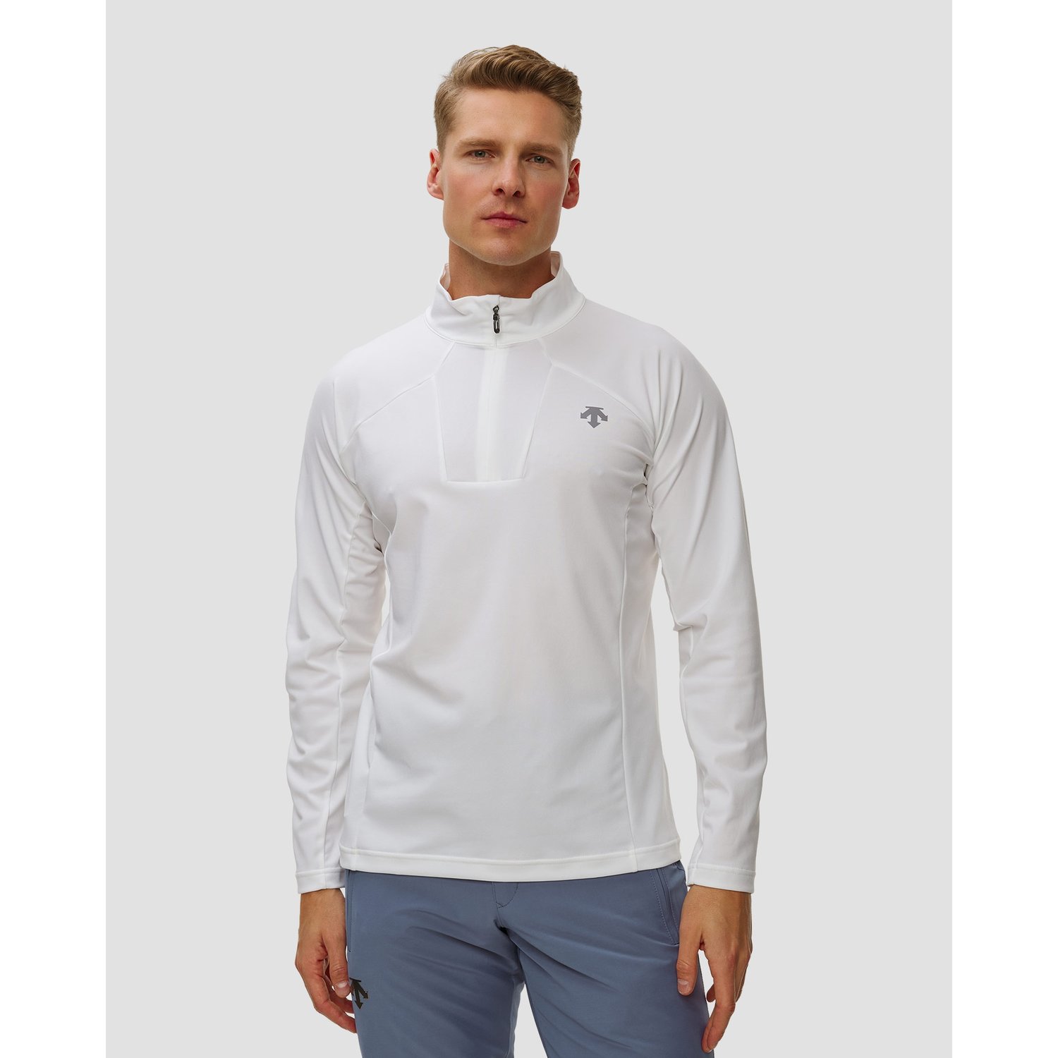 Golf Narciarski Męski Descente Classic T-neck Biały