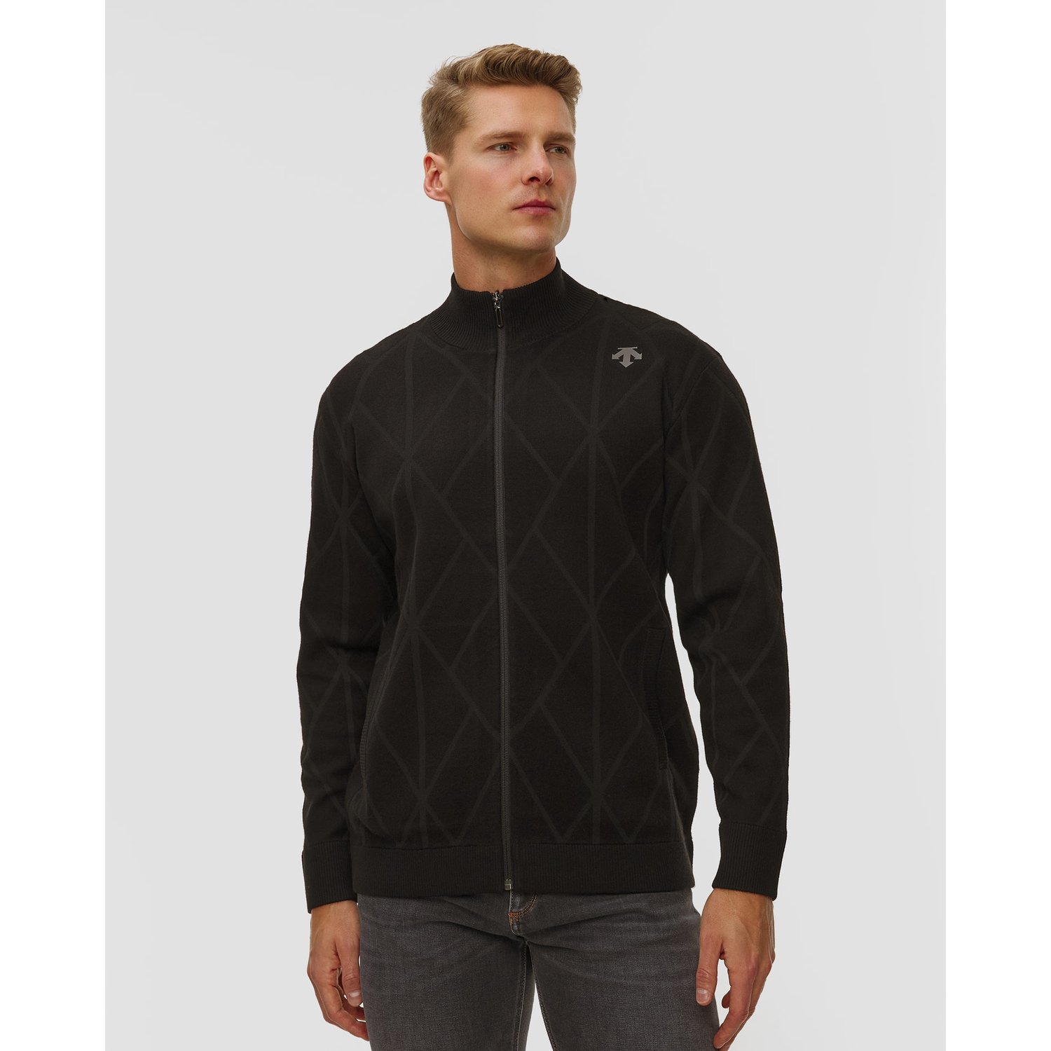 Sweter Męski Descente Full Zip Sweater Czarny