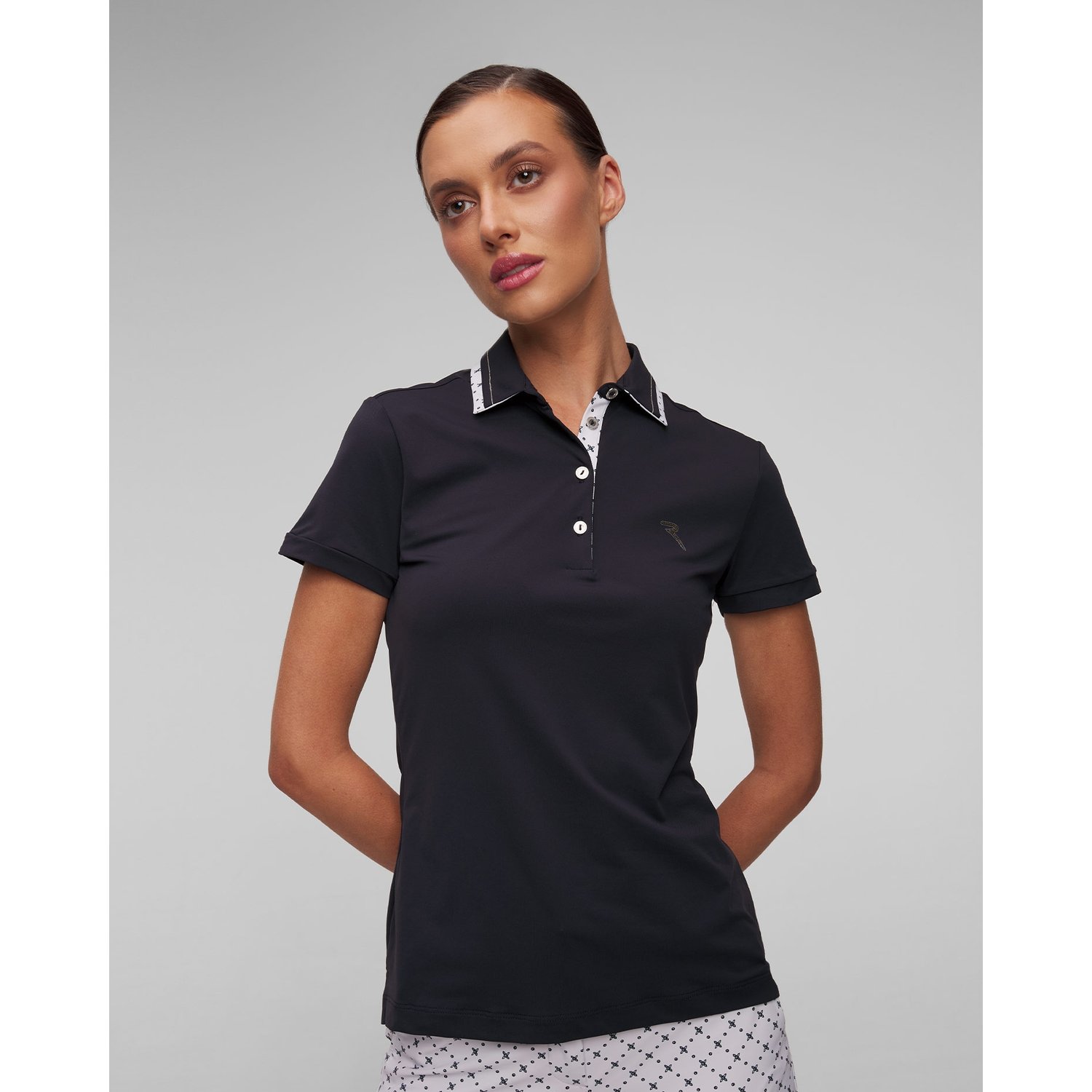 Polo Damskie Z Krótkim Rękawkiem Chervo Aquamarine