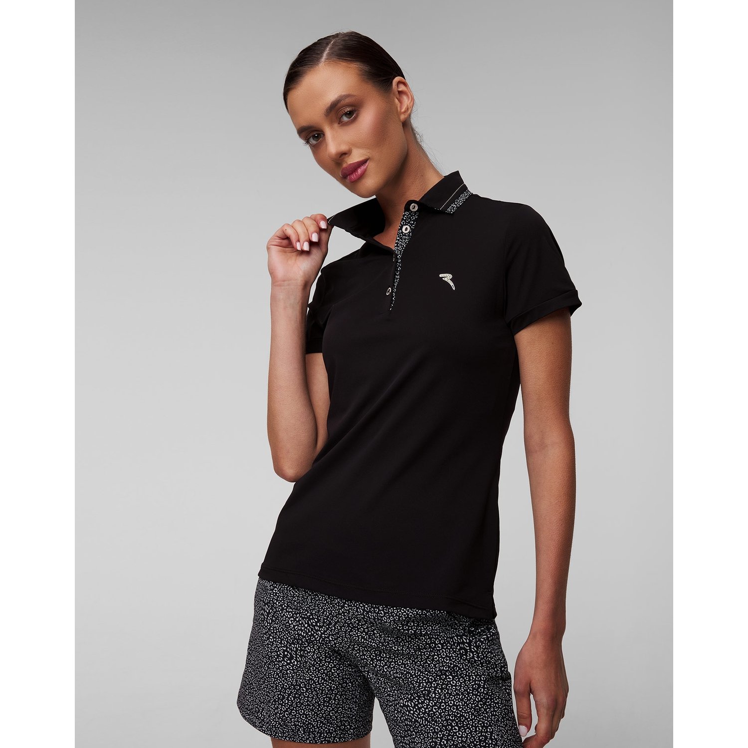 Polo Damskie Z Krótkim Rękawkiem Chervo Aquamarine