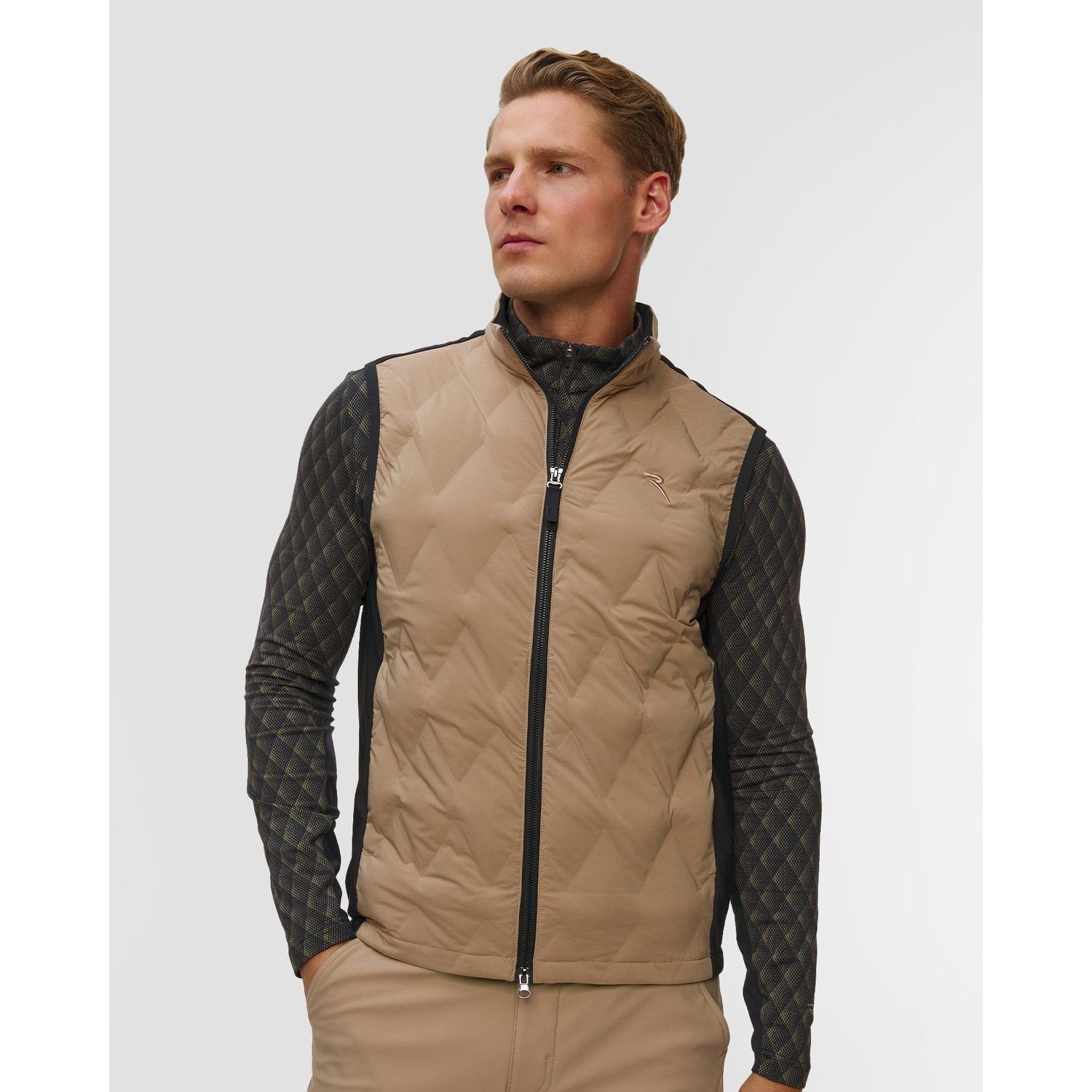 Beżowa Kamizelka Męska Chervo Esattore