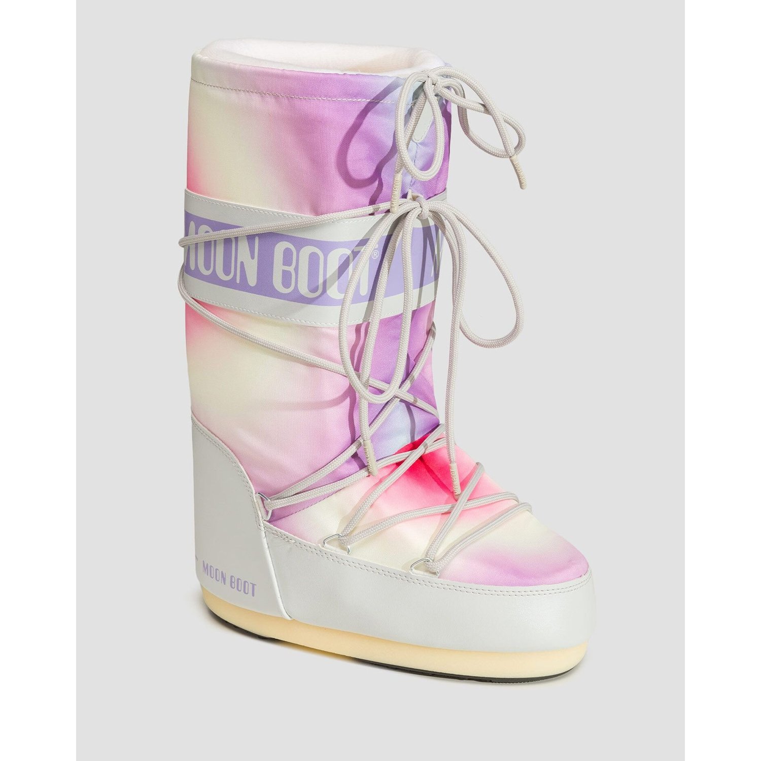 Śniegowce Damskie Moon Boot Icon Tie Dye Szare