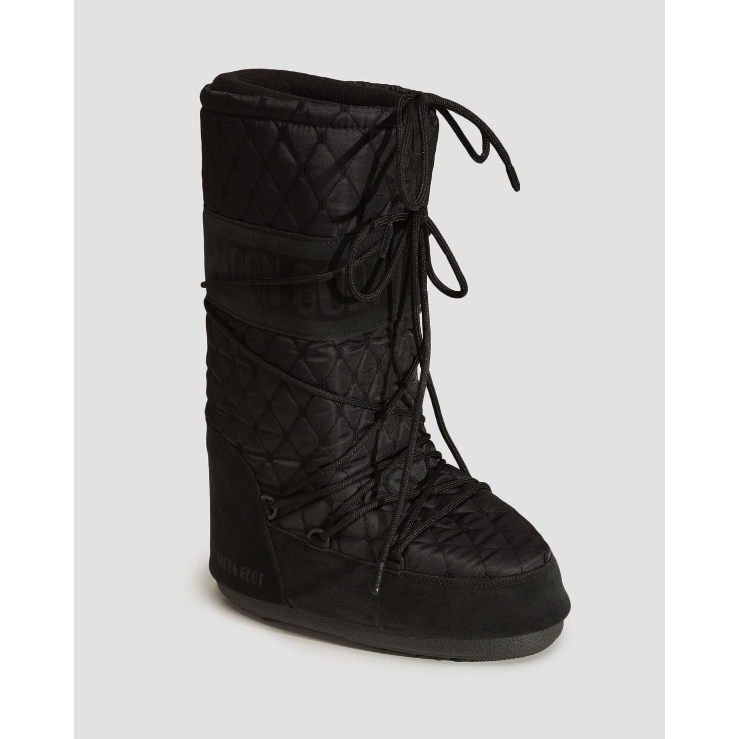 Czarne Buty Zimowe Damskie Moon Boot Resort Icon Quilted