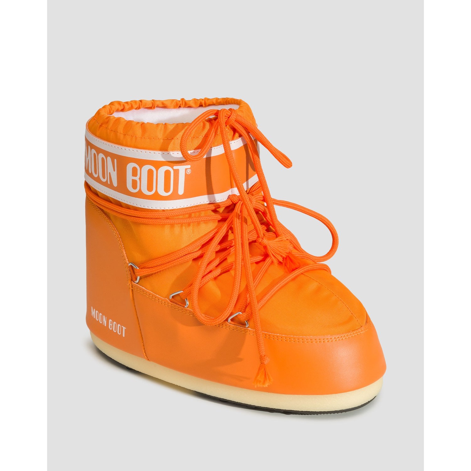 Śniegowce Damskie Moon Boot Icon Low Nylon Pomarańczowe