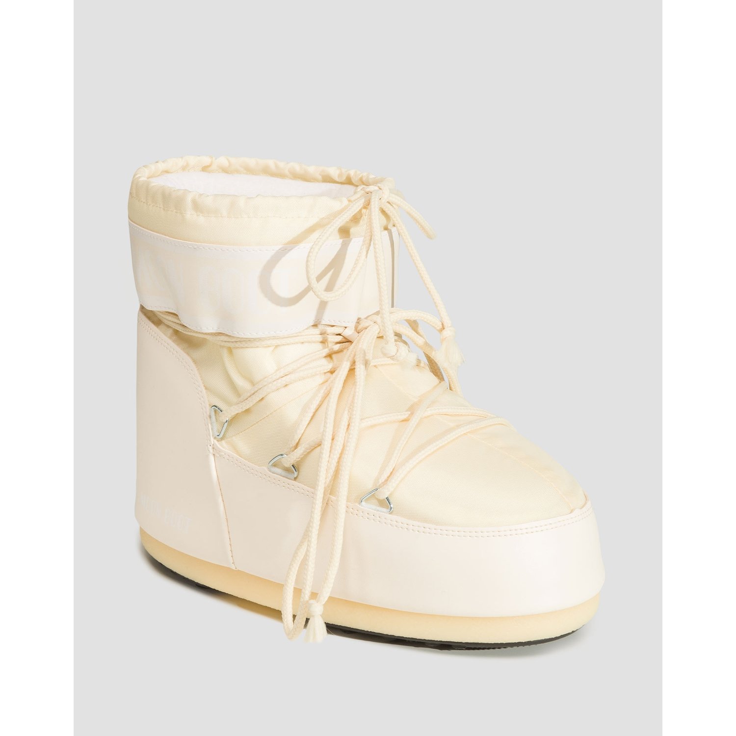 Beżowe śniegowce Damskie Moon Boot Icon Low Nylon