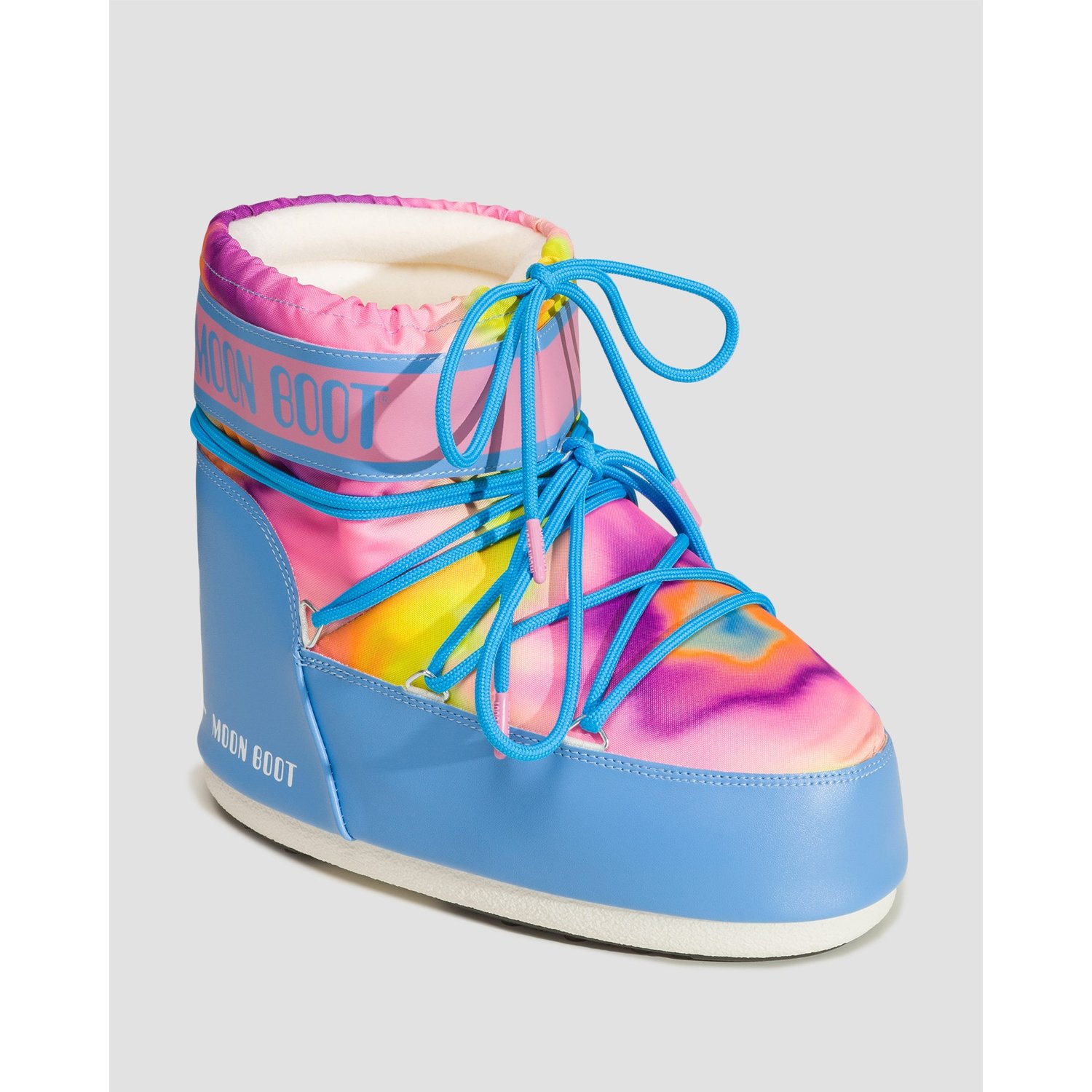 Śniegowce Damskie Moon Boot Icon Low Tie Dye Niebieskie