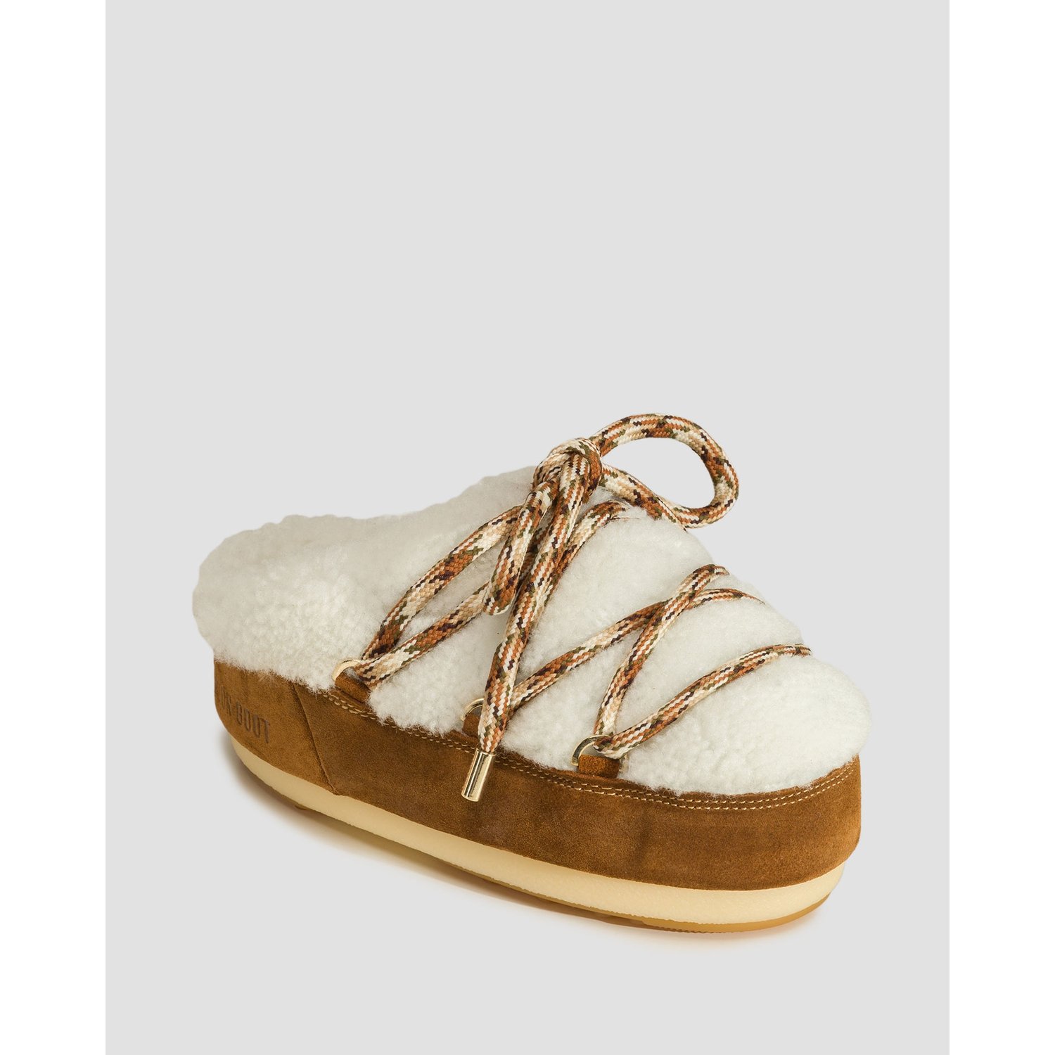 Buty Skórzane Damskie Moon Boot Mule Shearling