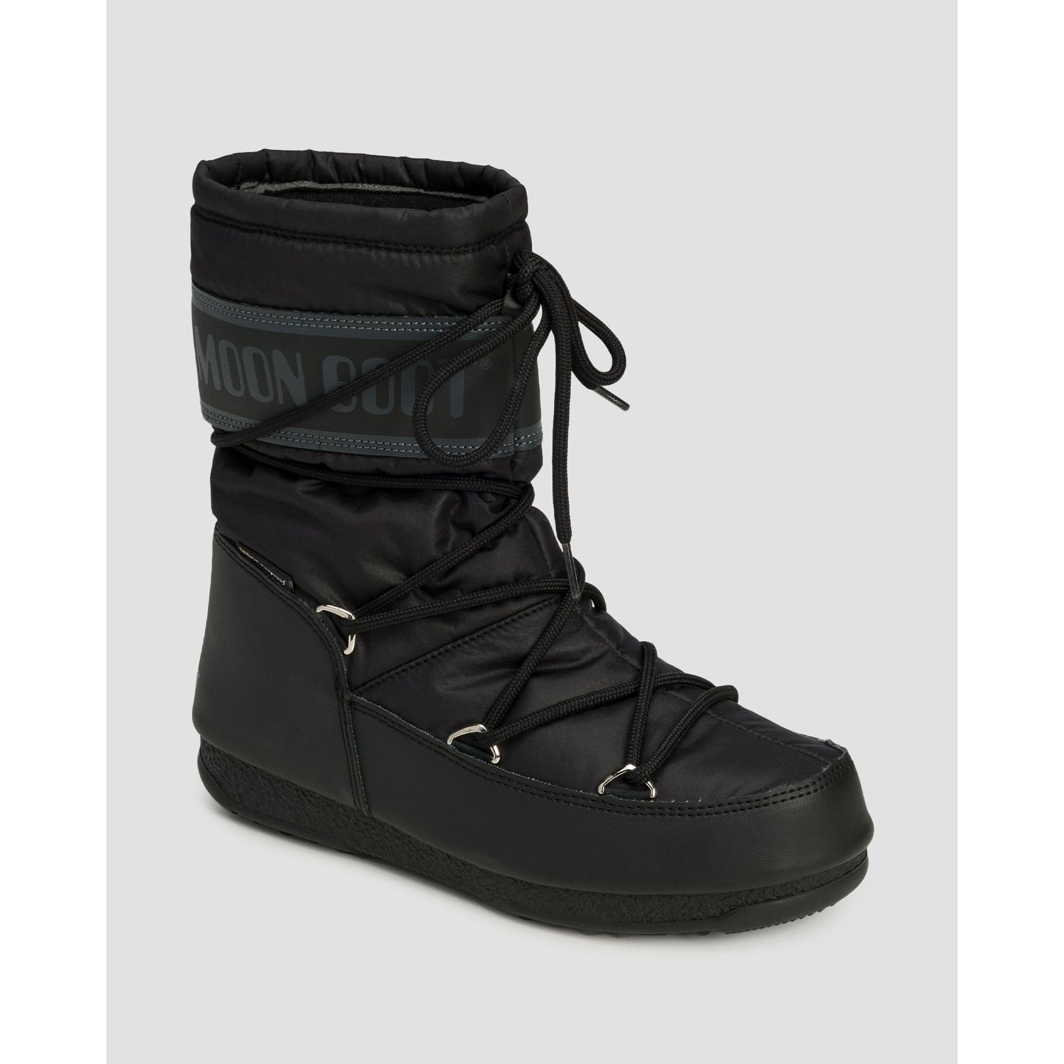 Czarne śniegowce Moon Boot Mid Nylon