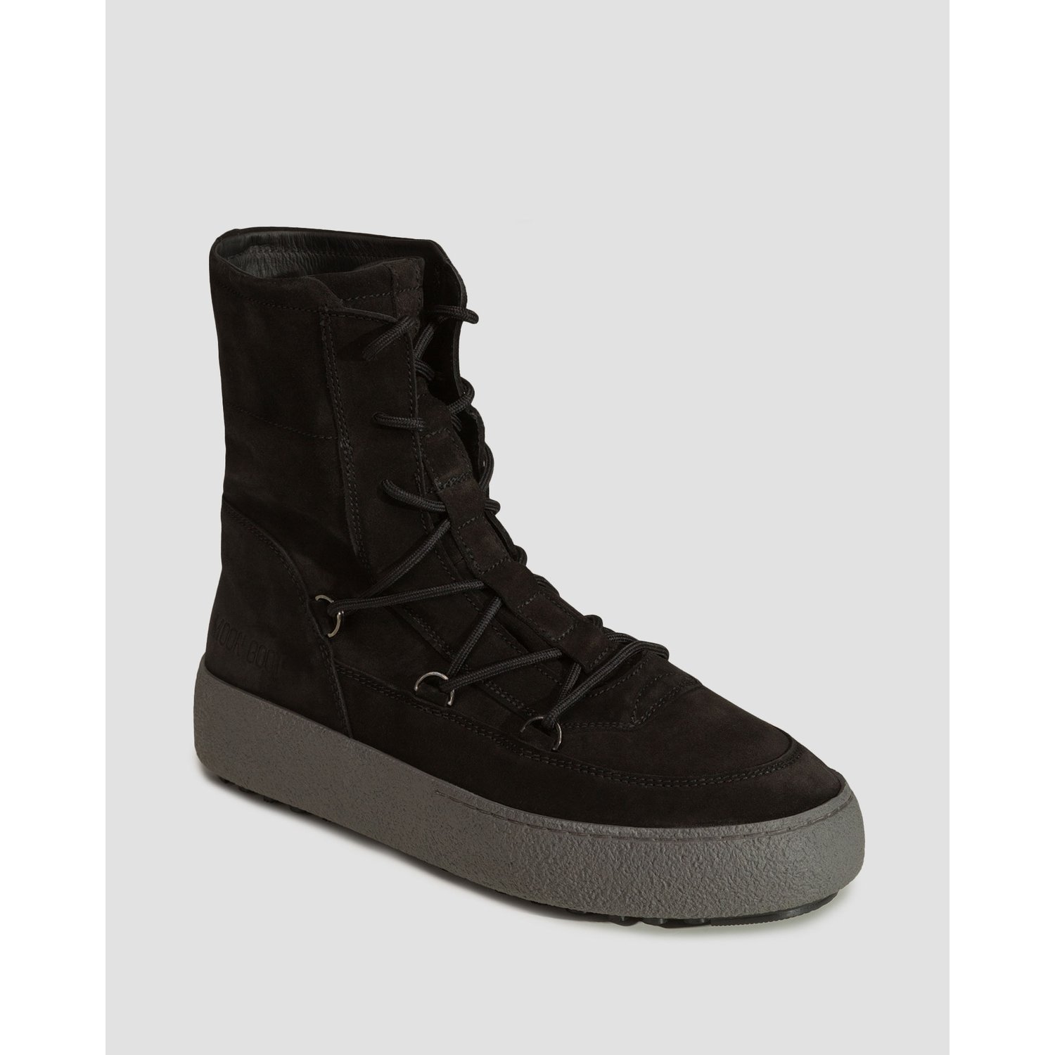 Buty Zimowe Zamszowe Męskie Moon Boot Mtrack Lace Suede Czarne