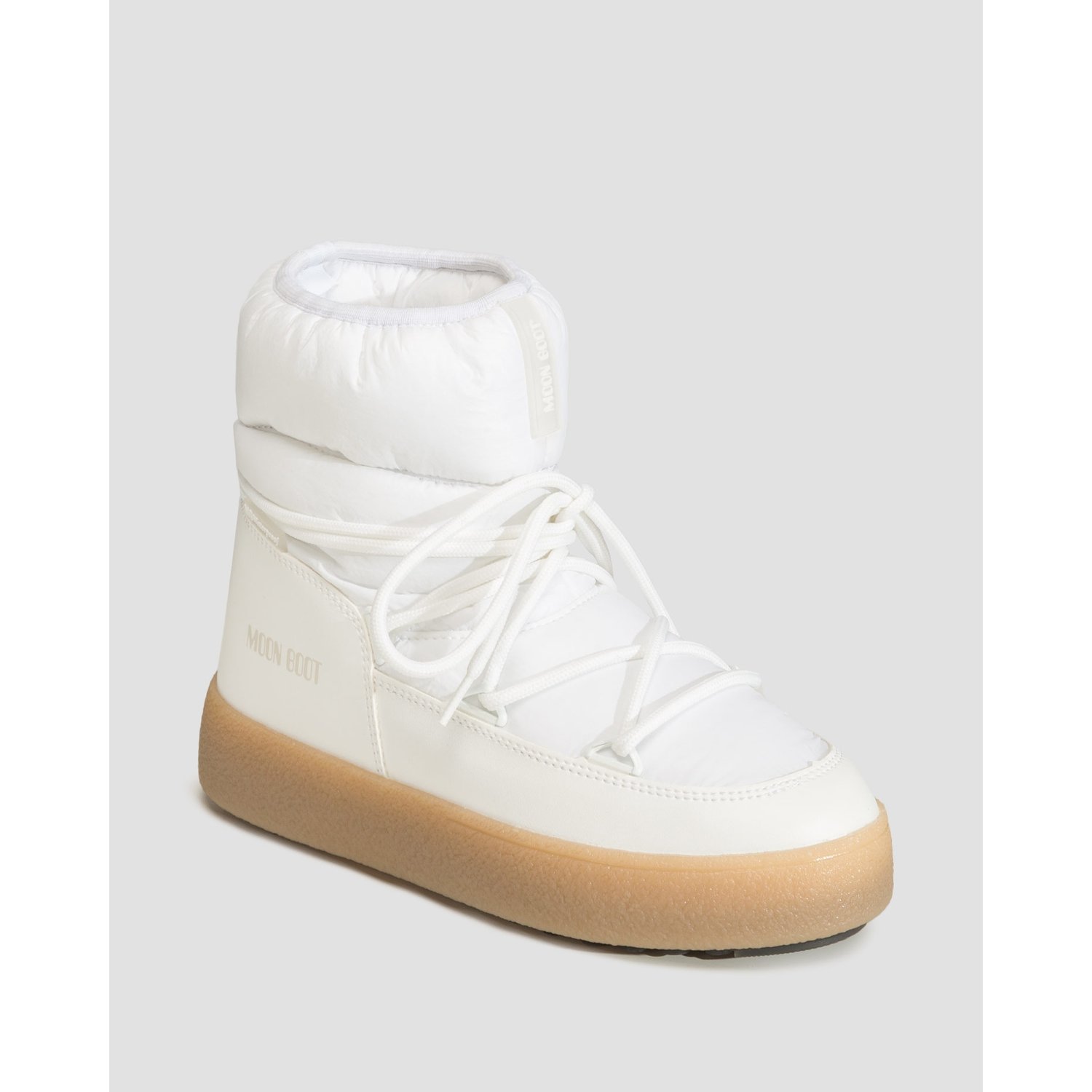 Śniegowce Damskie Moon Boot Ltrack Low Nylon Wp Białe