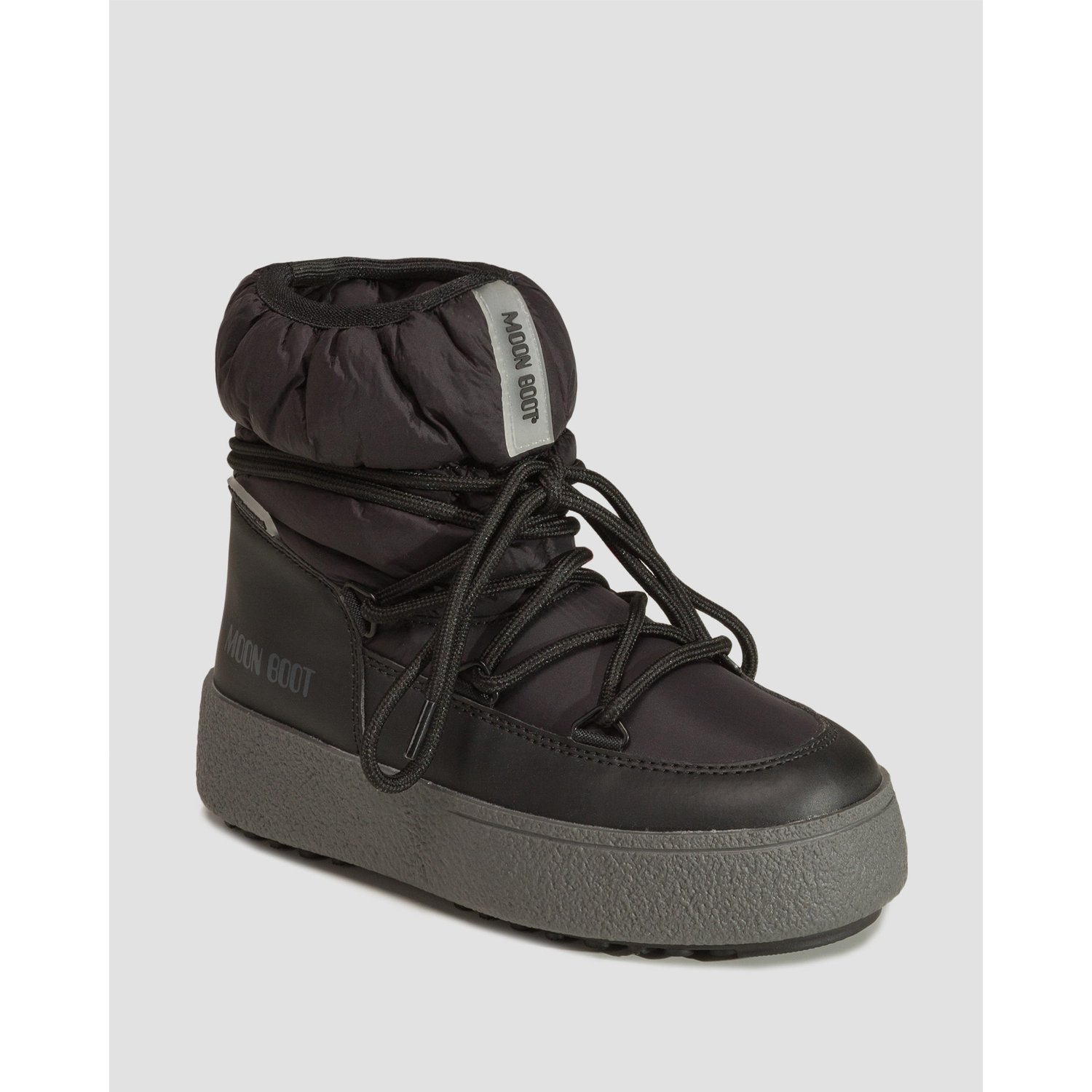 Śniegowce Dziecięce Moon Boot Jtrack Low Nylon Wp Czarne