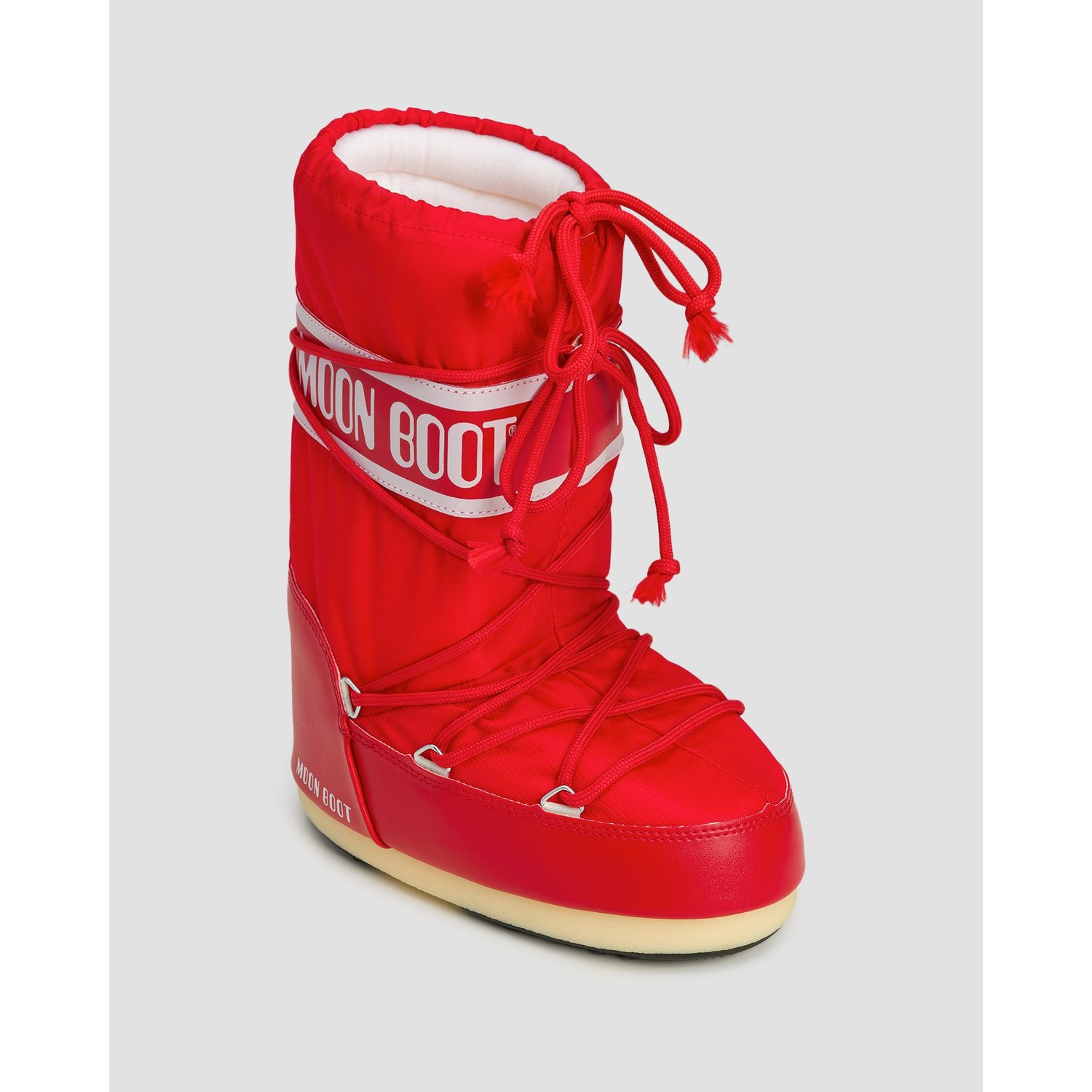Czerwone śniegowce Moon Boot Icon Nylon