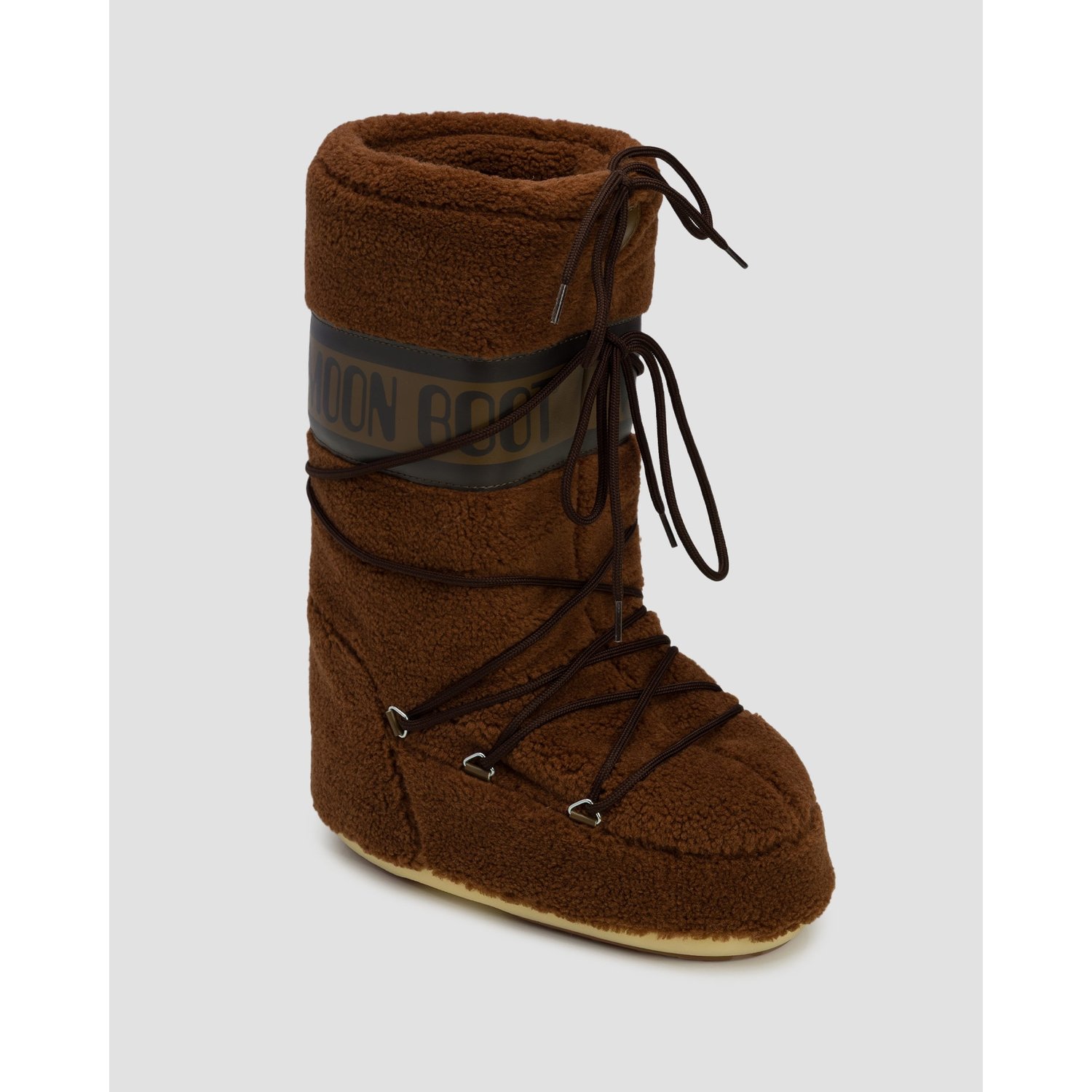 Brązowe Buty Zimowe Moon Boot Icon Fleece