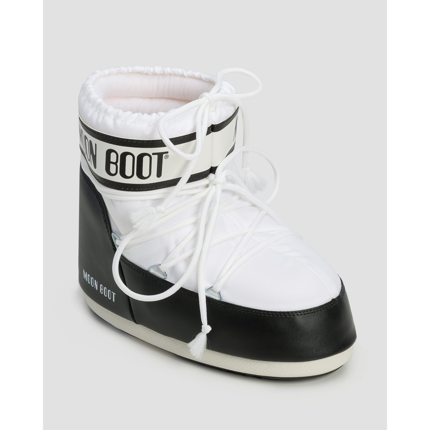 Białe śniegowce Damskie Moon Boot Icon Low Nylon