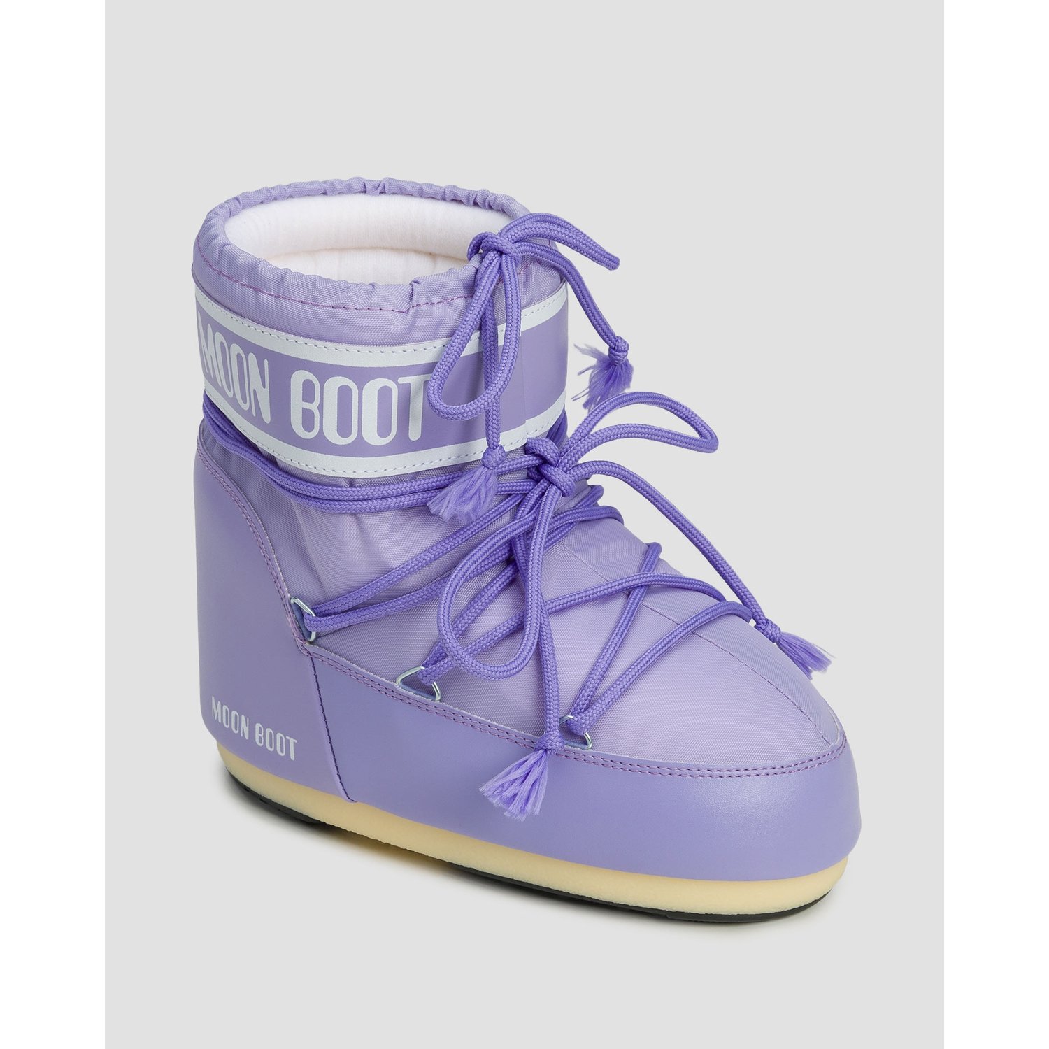Fioletowe śniegowce Damskie Moon Boot Icon Low Nylon