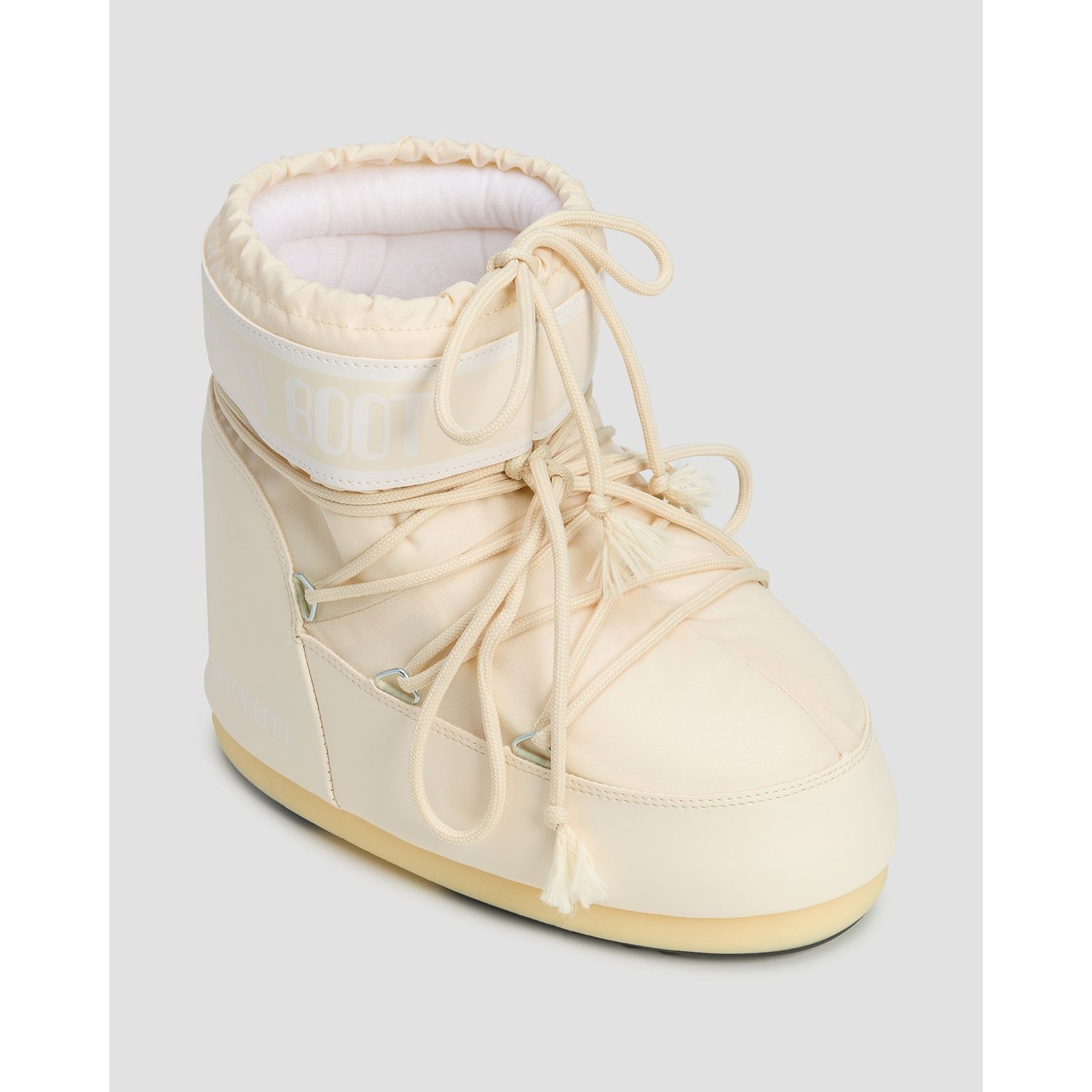 Beżowe śniegowce Moon Boot Icon Low Nylon New