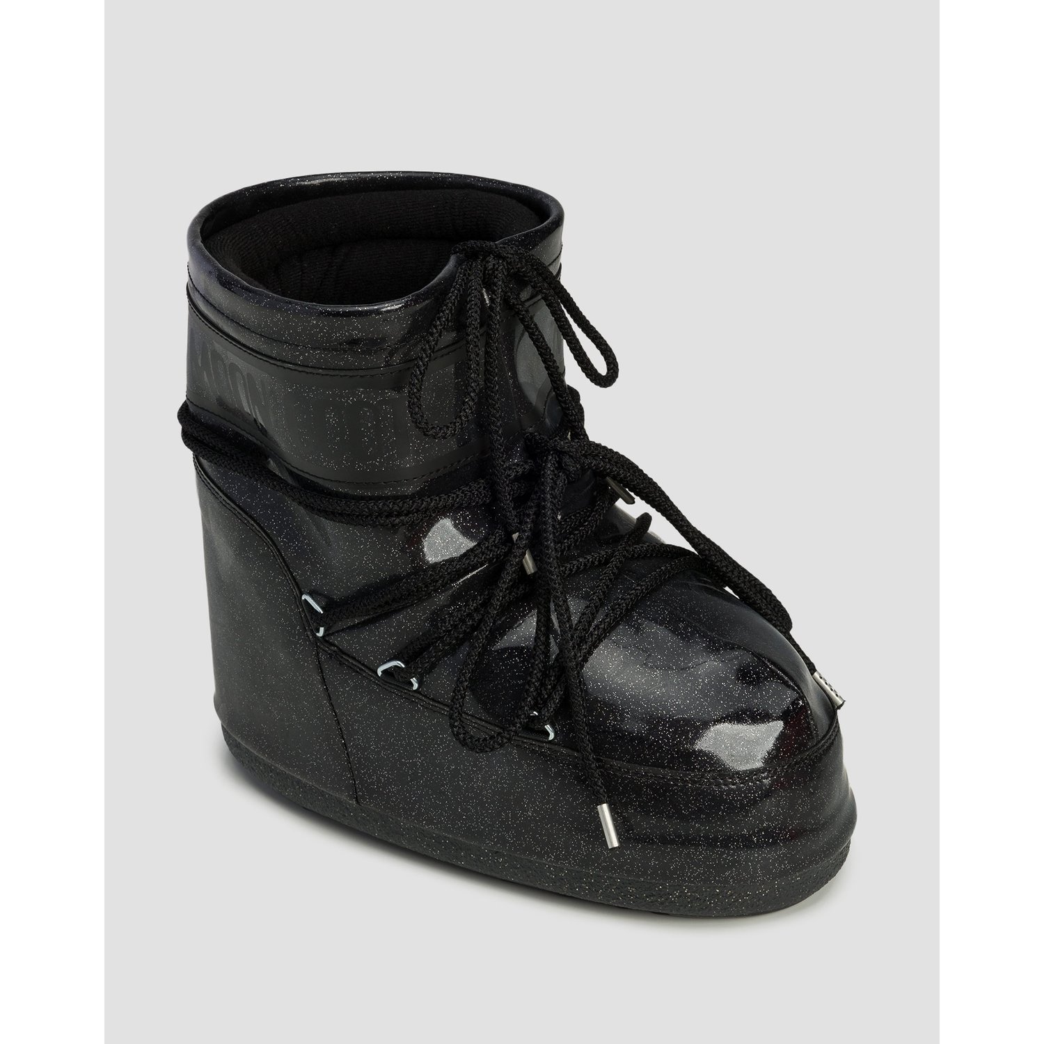 Czarne śniegowce Damskie Moon Boot Icon Low Glitter New