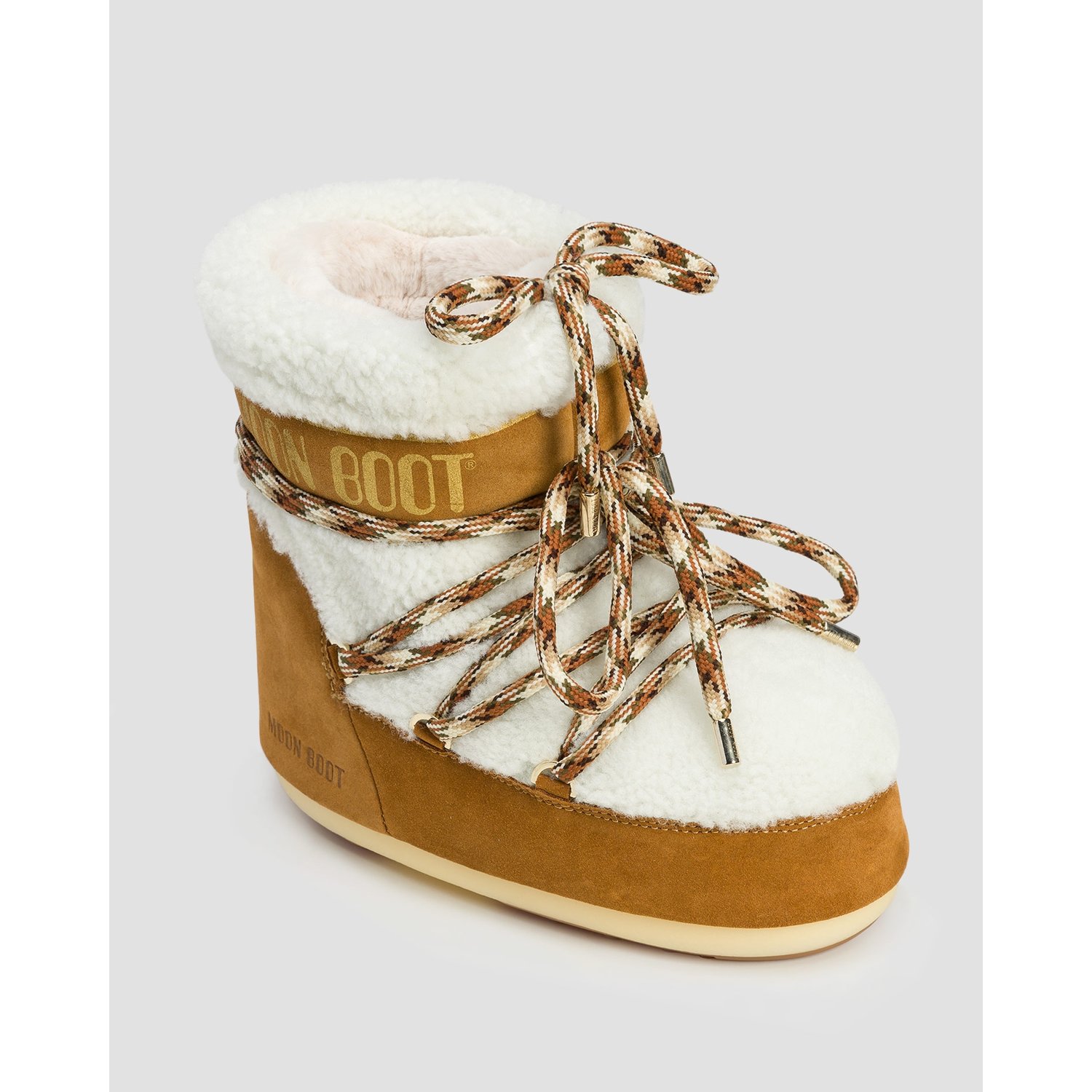 Skórzane Buty Zimowe Damskie Moon Boot Icon Low Shearling