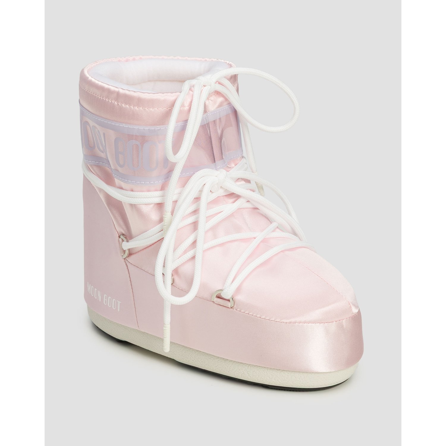 Jasnoróżowe śniegowce Damskie Moon Boot Icon Low Pearly