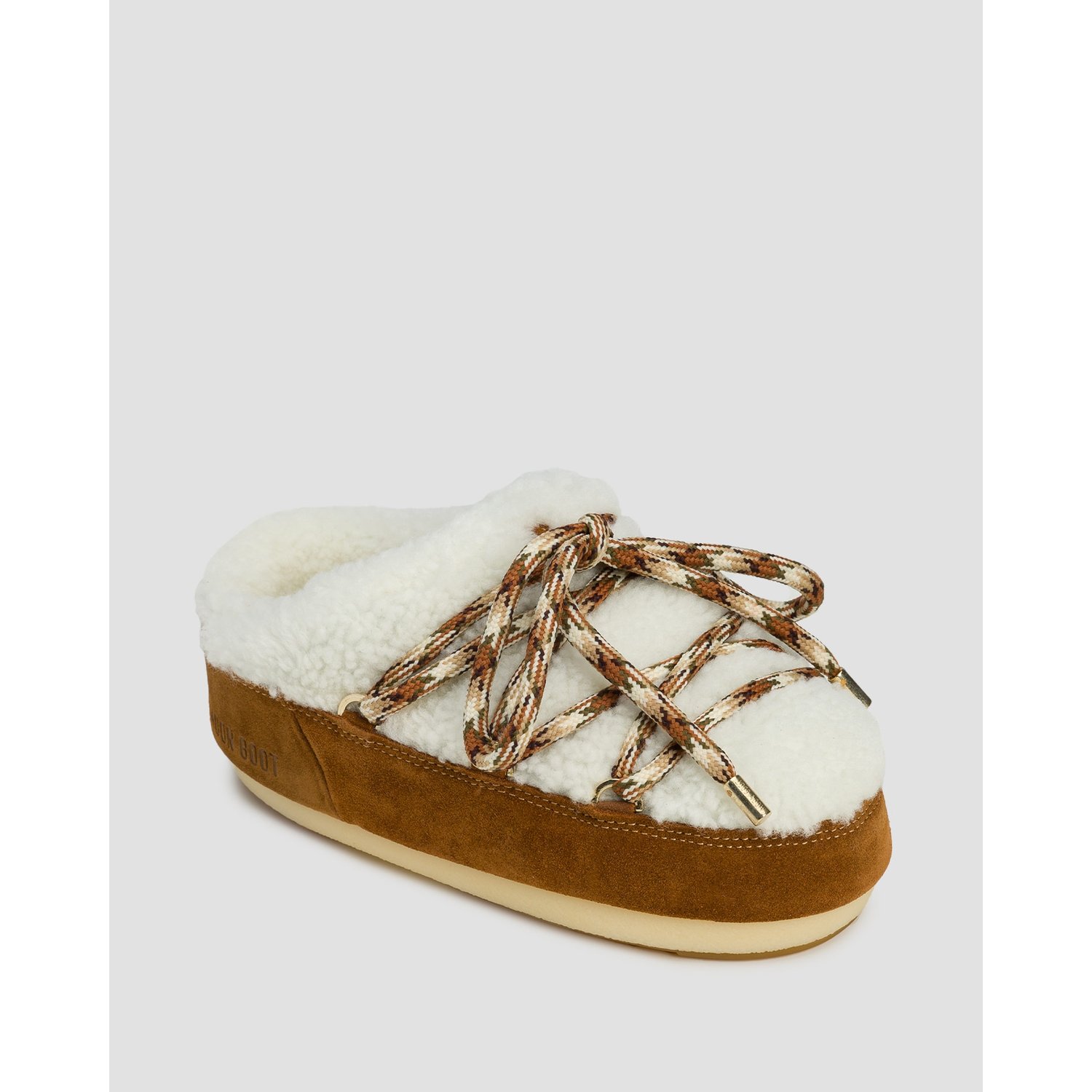 Kapcie Skórzane Damskie Moon Boot Mule Shearling New