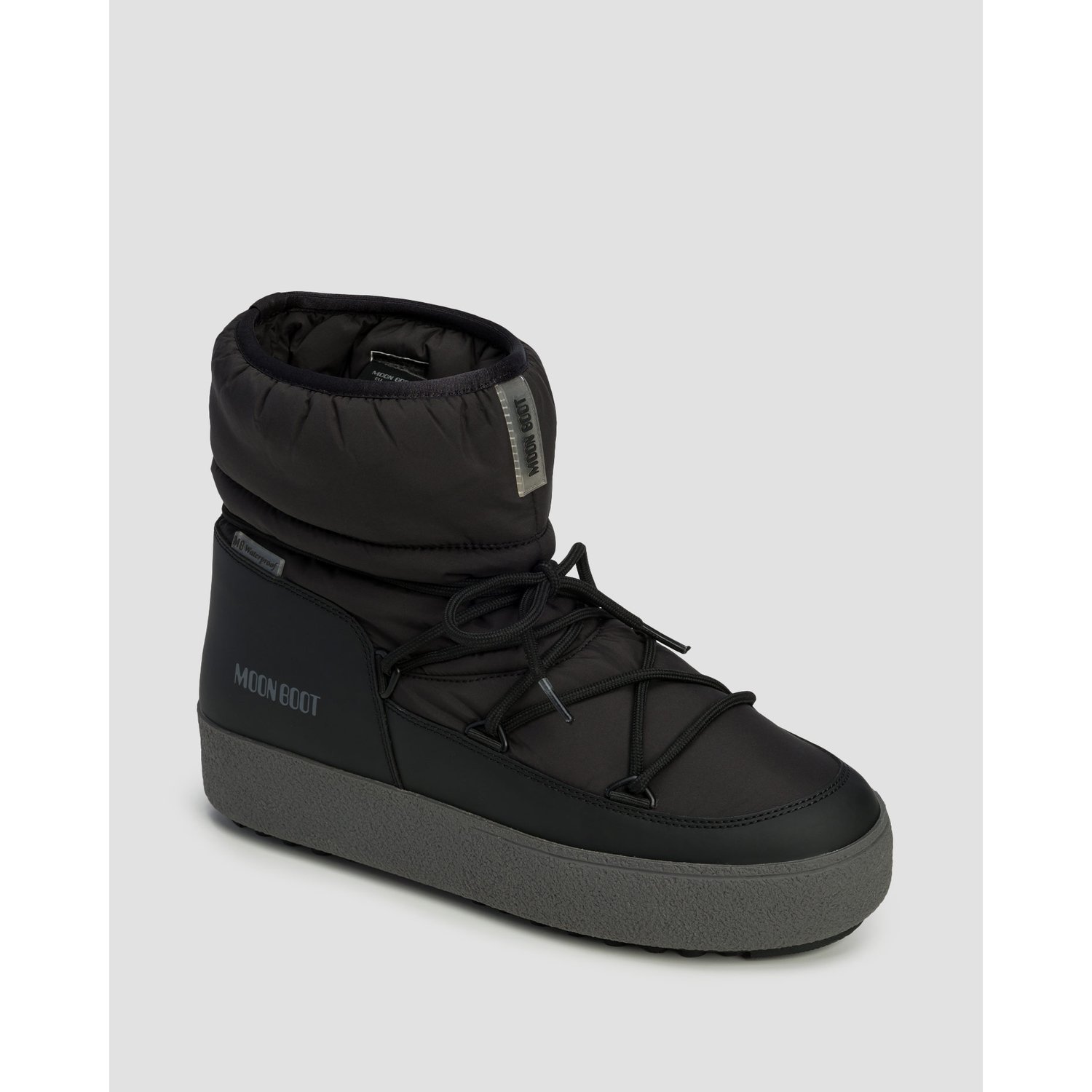 Czarne Buty Zimowe Męskie Moon Boot Mtrack Low Nylon Wp New