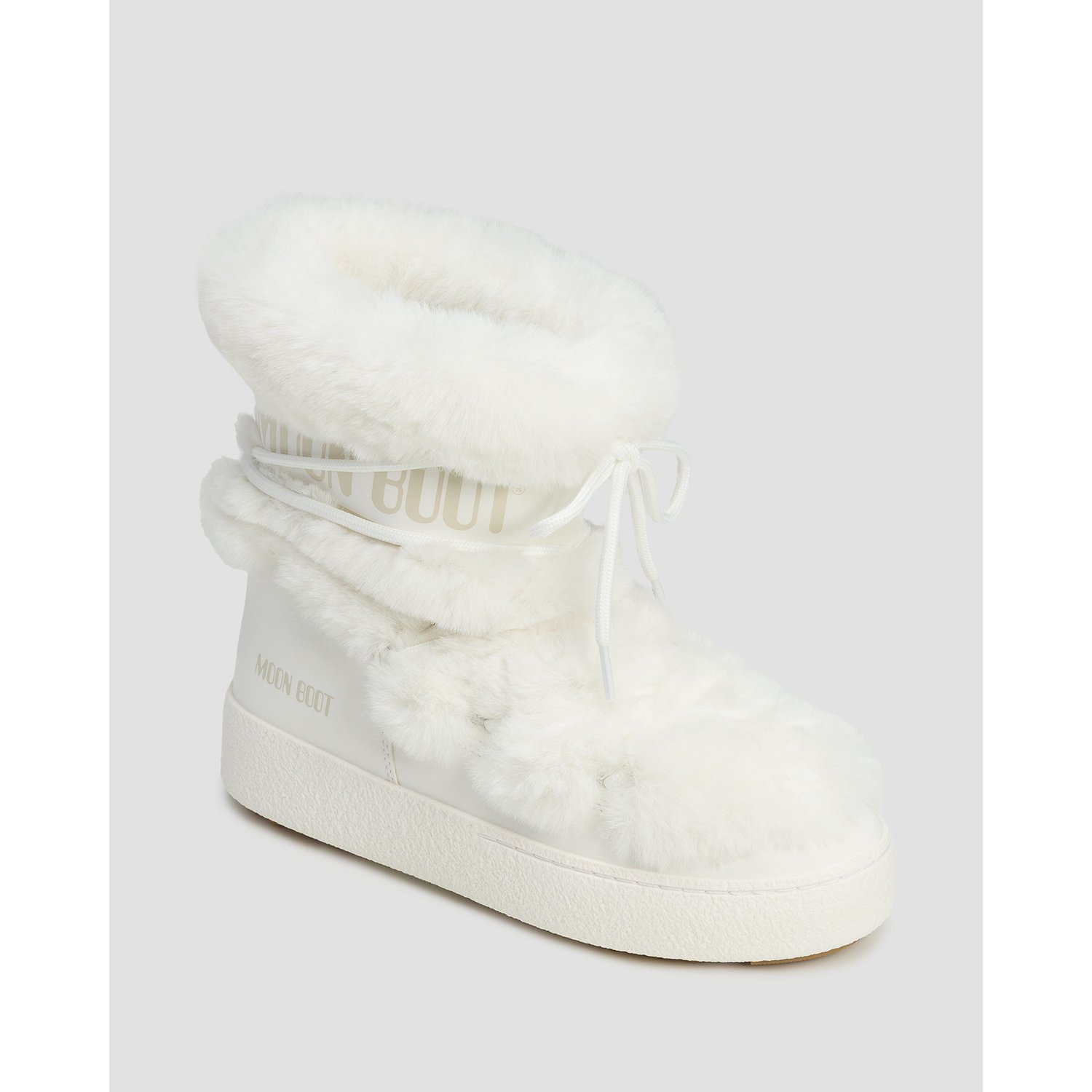 Białe śniegowce Z Futerkiem Damskie Moon Boot Ltrack Faux Fur Wp New