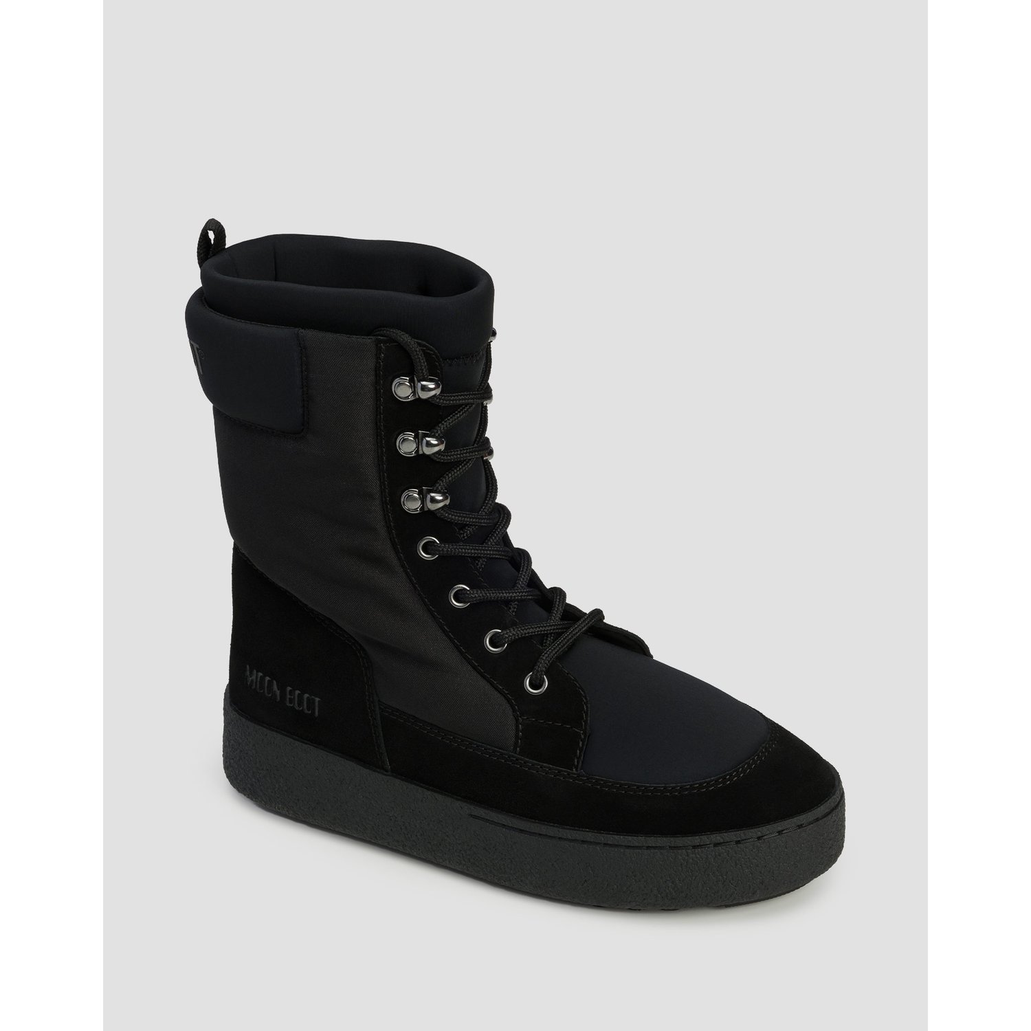 Czarne Buty Zimowe Damskie Moon Boot Ltrack Combat Boot