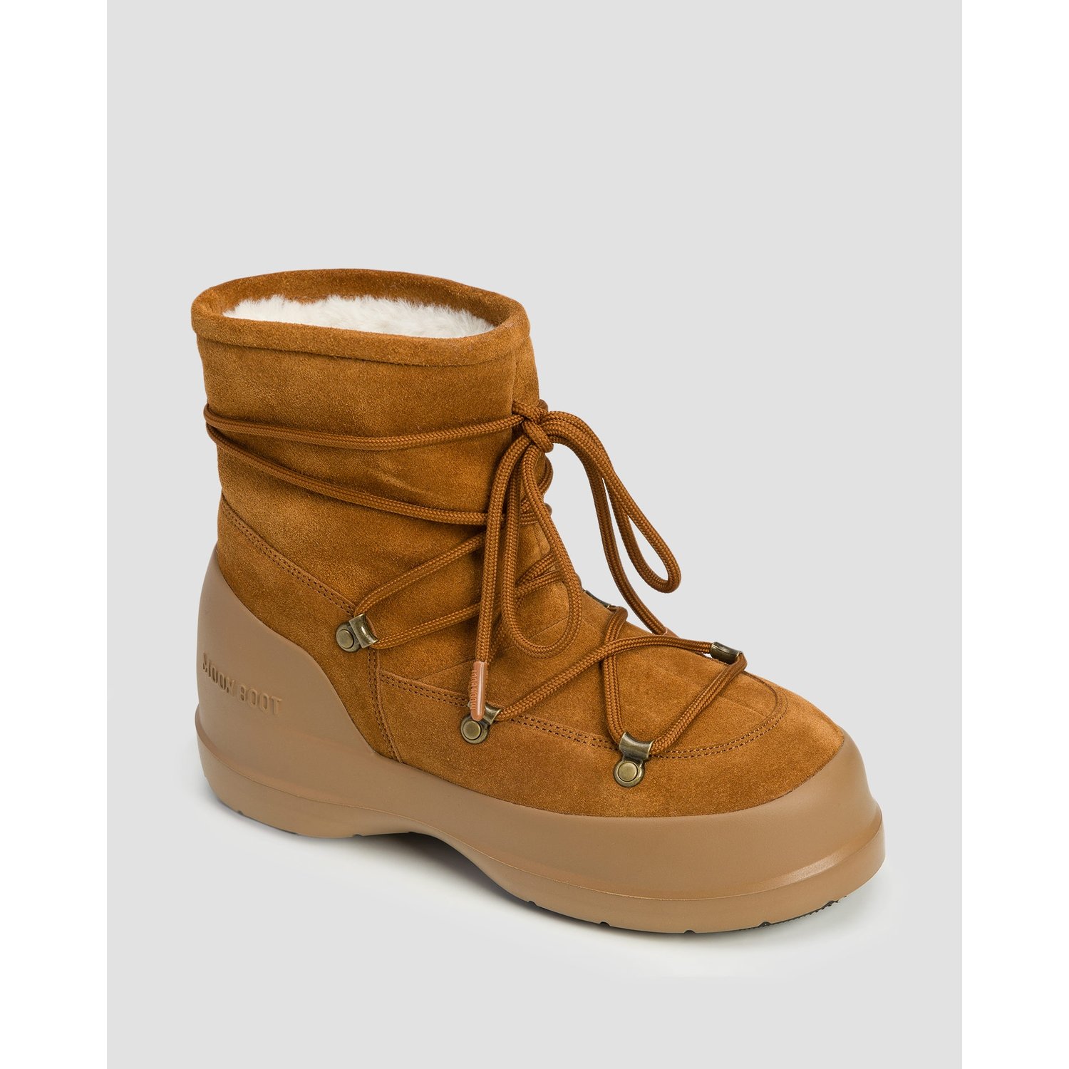 Brązowe Buty Zimowe Damskie Moon Boot Luna Boot Suede