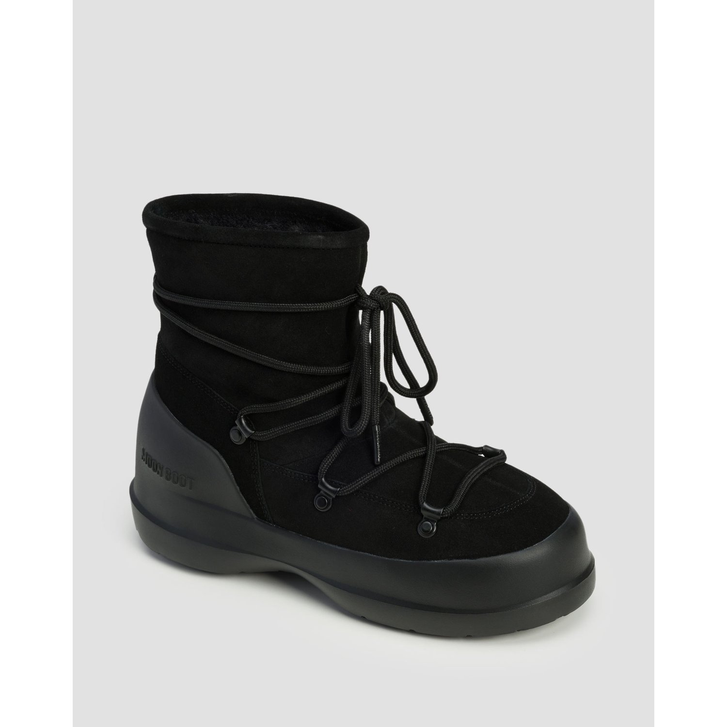 Czarne Buty Zimowe Damskie Moon Boot Luna Boot Suede