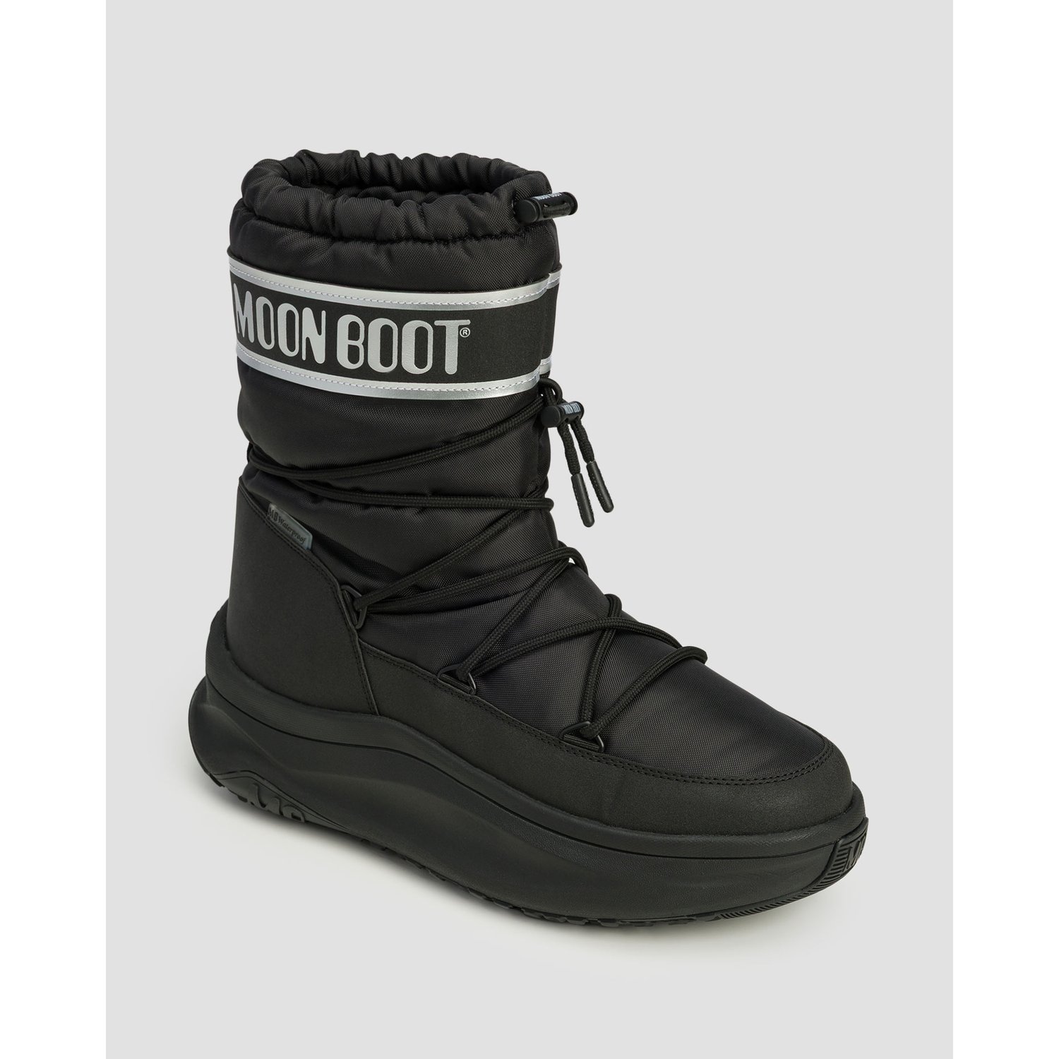 Czarne Buty Zimowe Męskie Moon Boot Moon247 Polar Wp