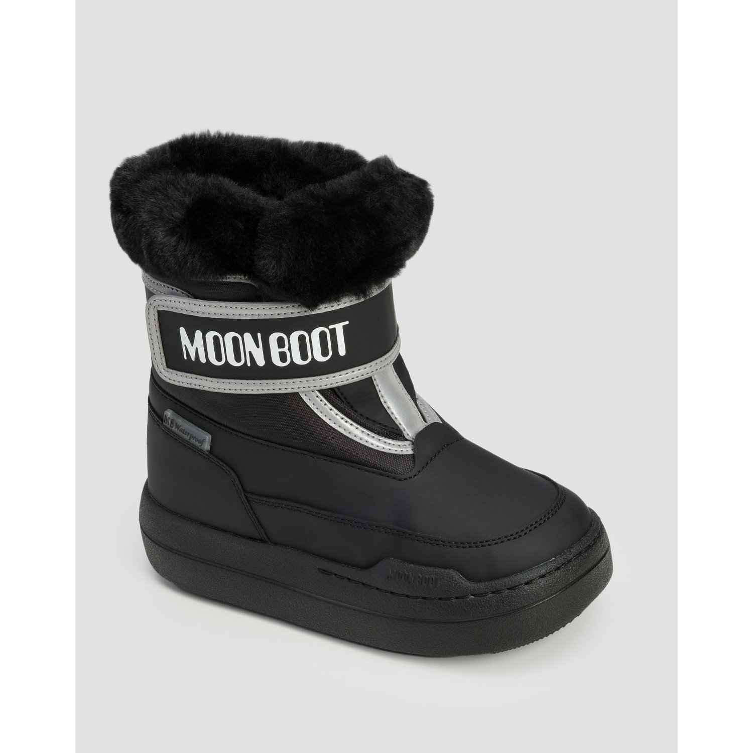 Czarne Buty Zimowe Dziecięce Moon Boot Jr Park Strap